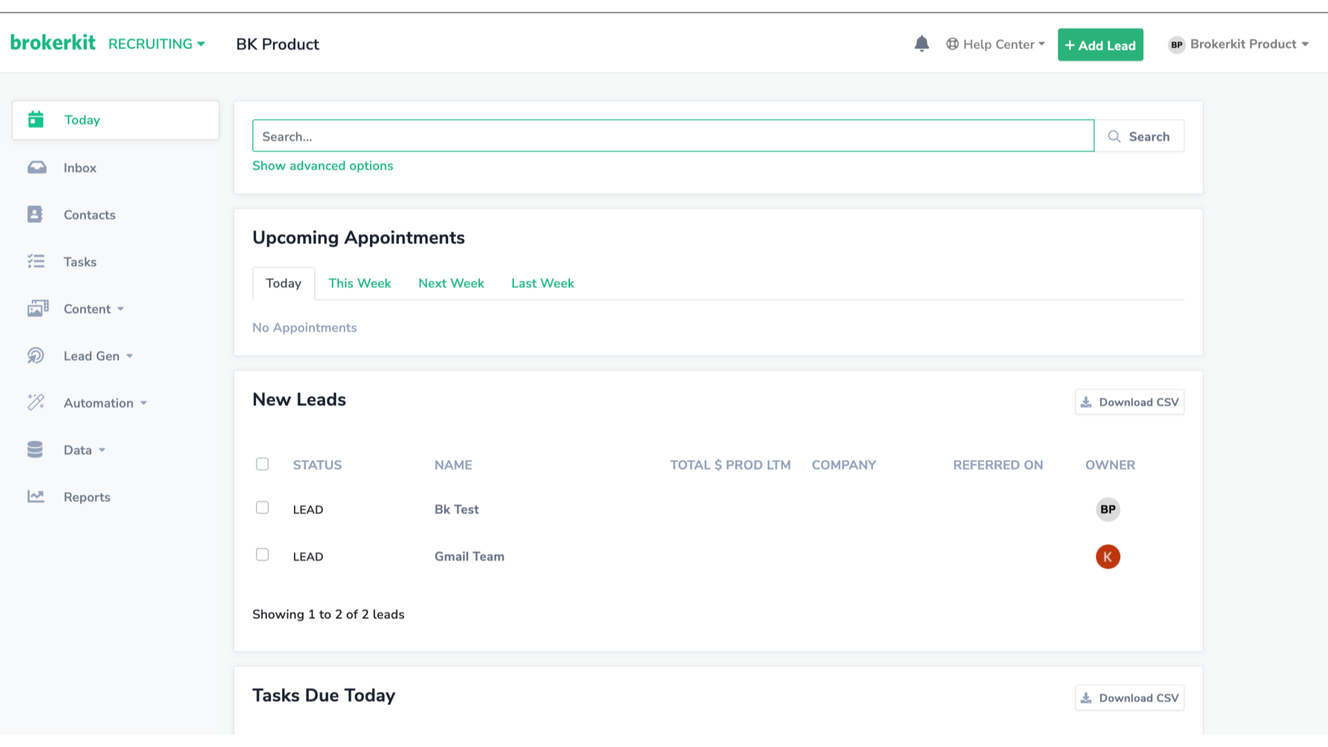 Go back to your Brokerkit platform