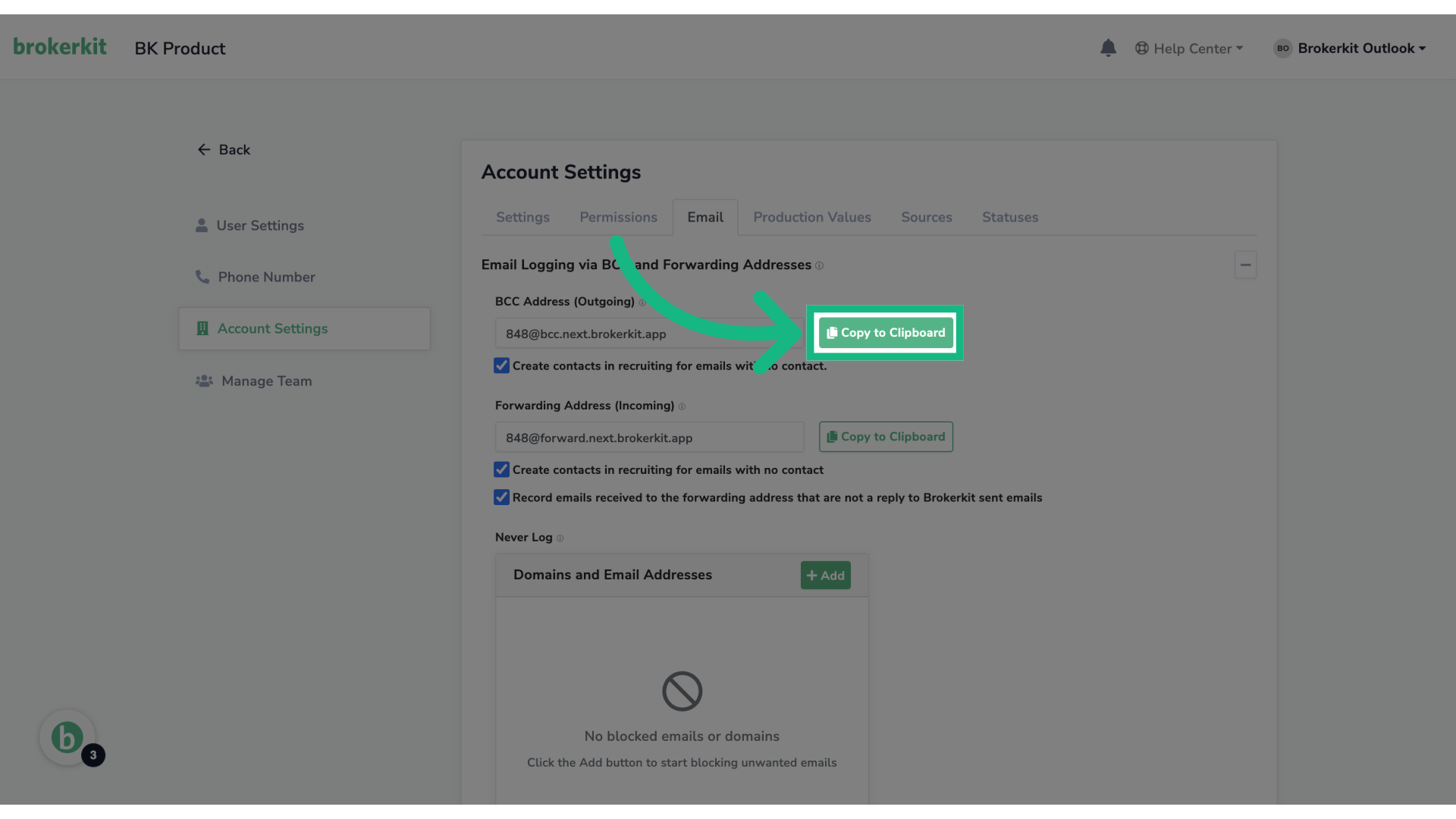 Click 'Copy to Clipboard'
