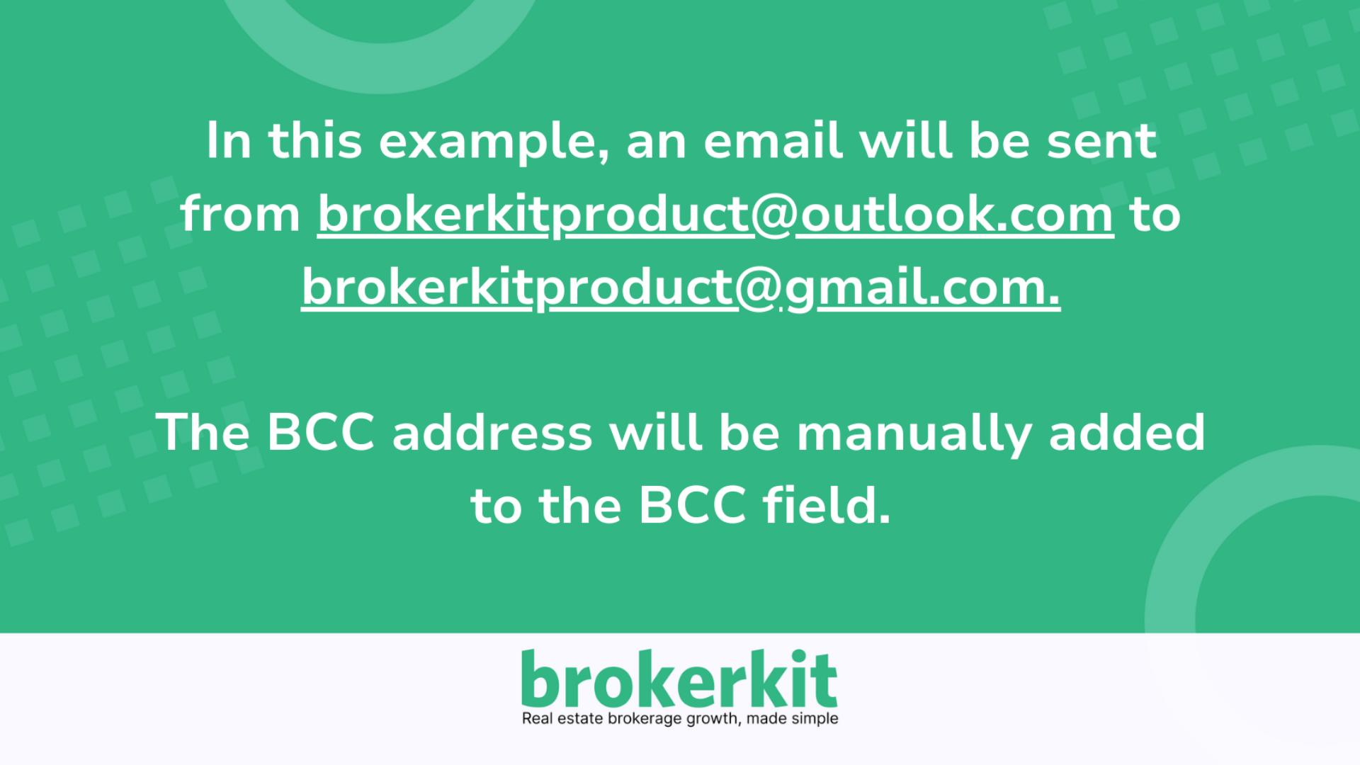 Example: Manually Adding Brokerkit's BCC Address in Outlook