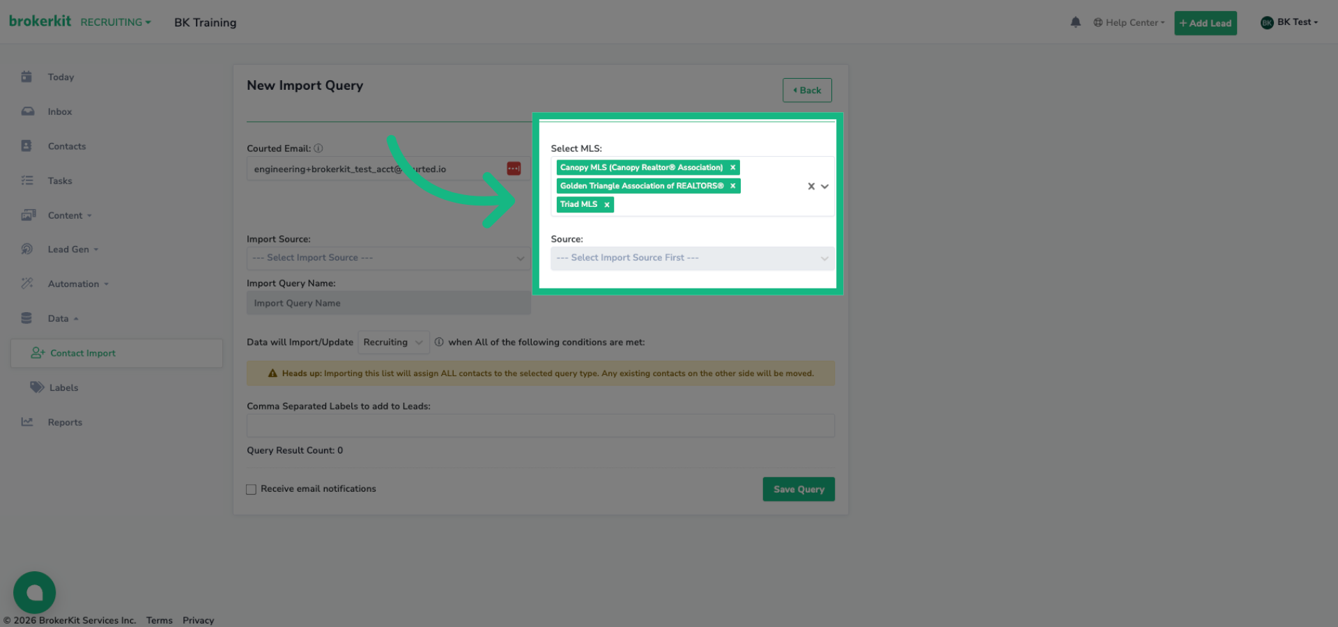 Review Selected MLS Options
