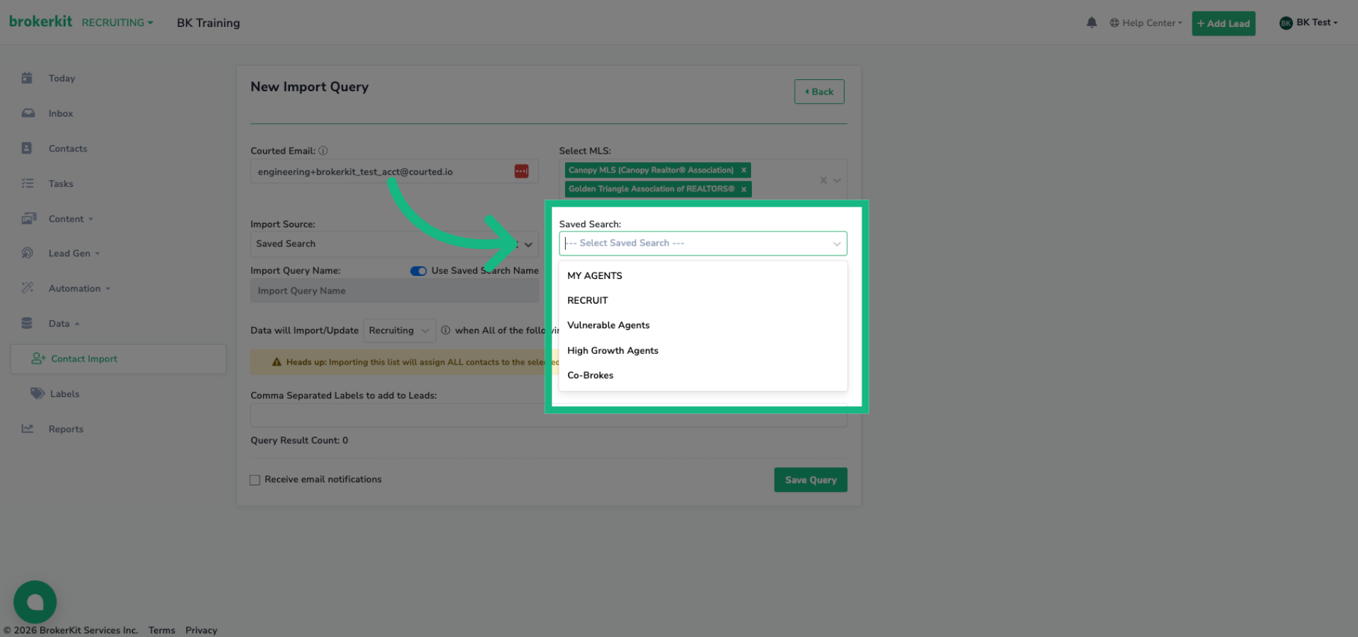 Watchlist or Saved Search
