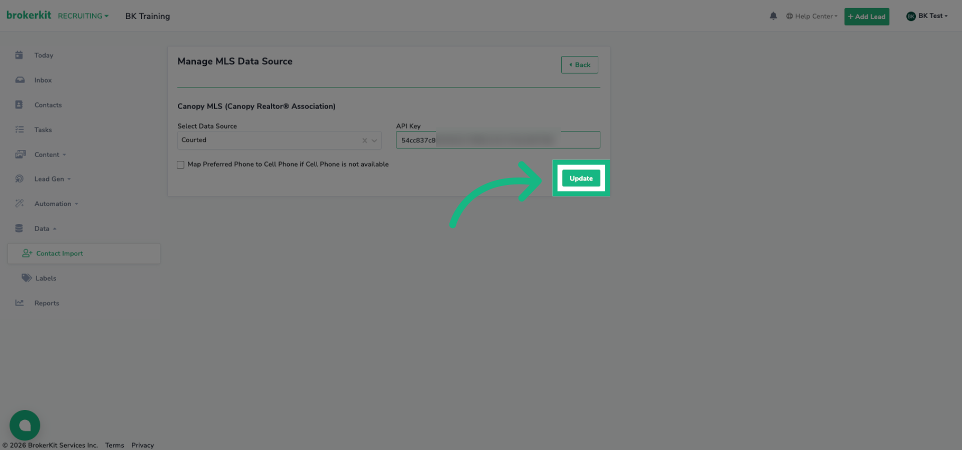 Save API Key