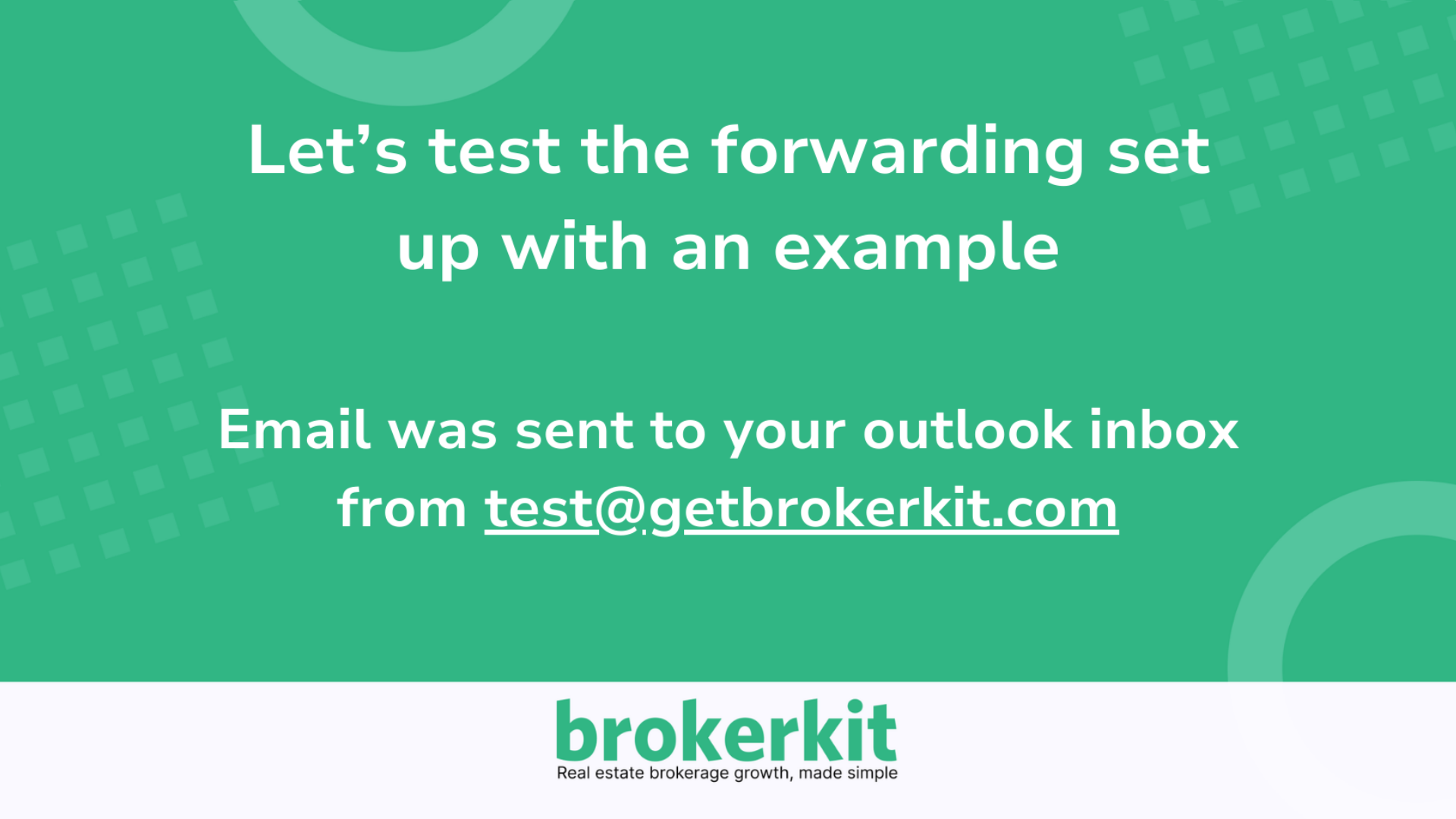 Example: Testing the Forwarding Setup