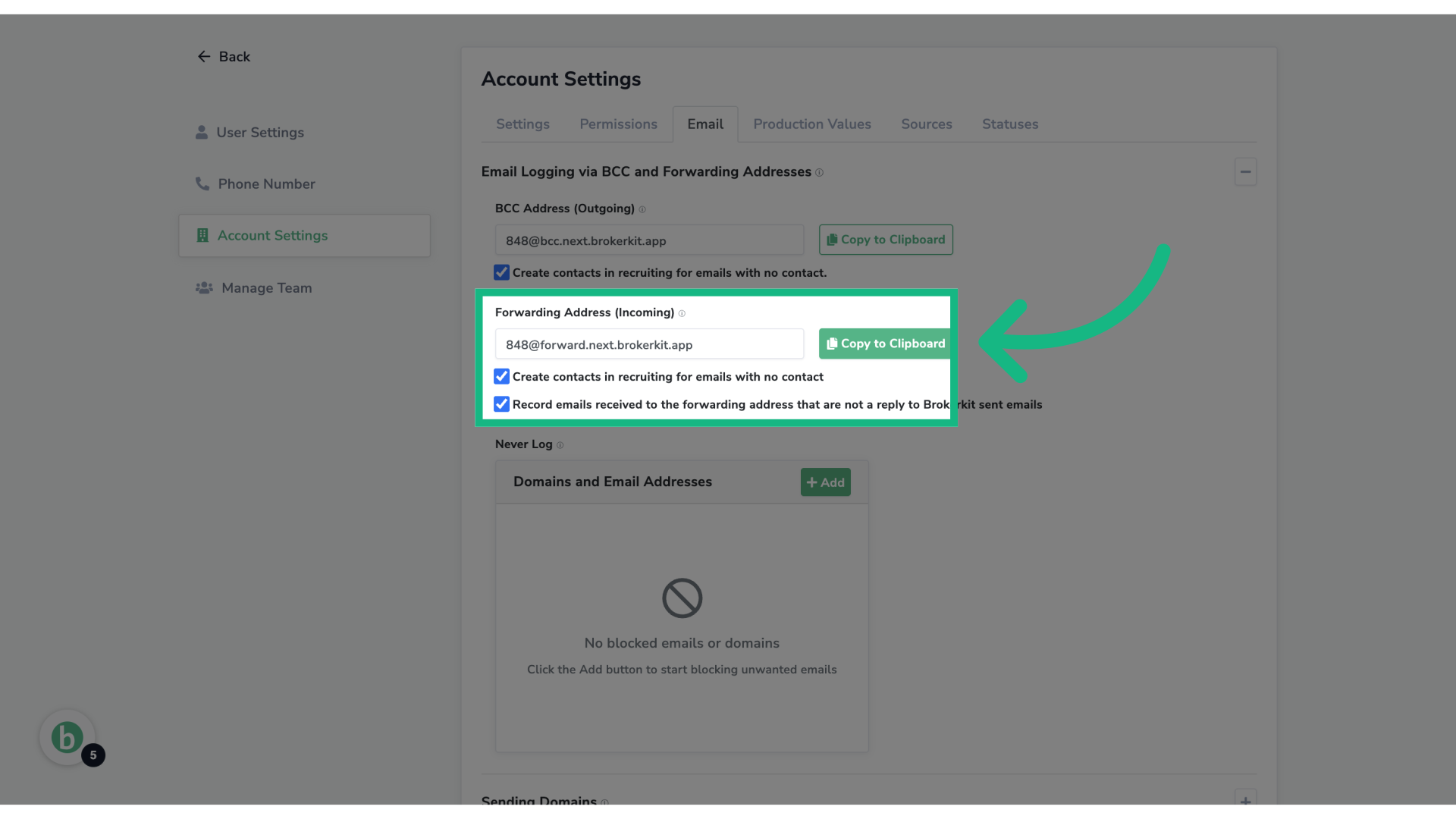 Click 'Copy to Clipboard'