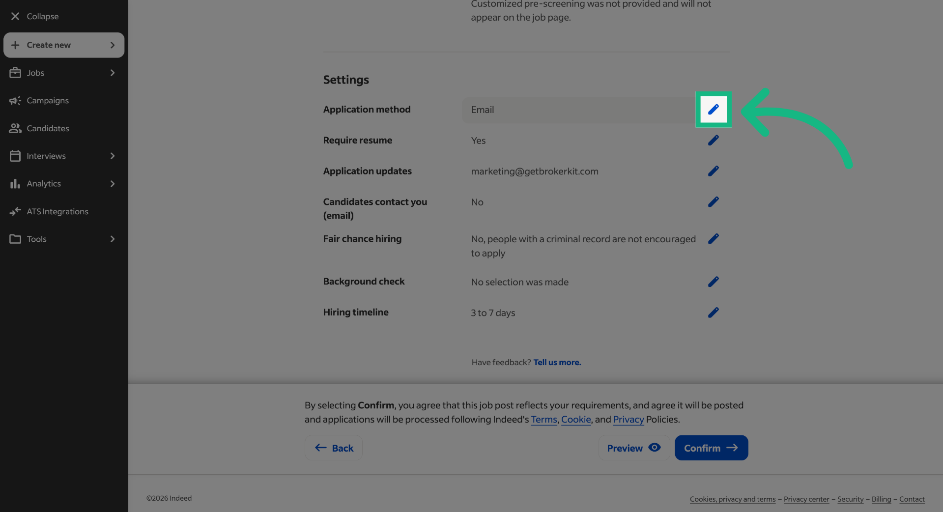 Open Additional Options