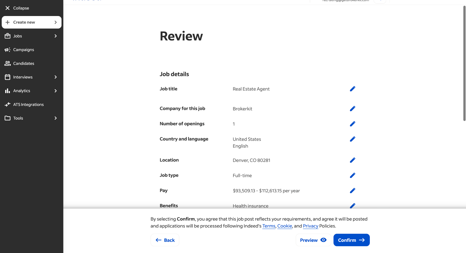 Review Job Details