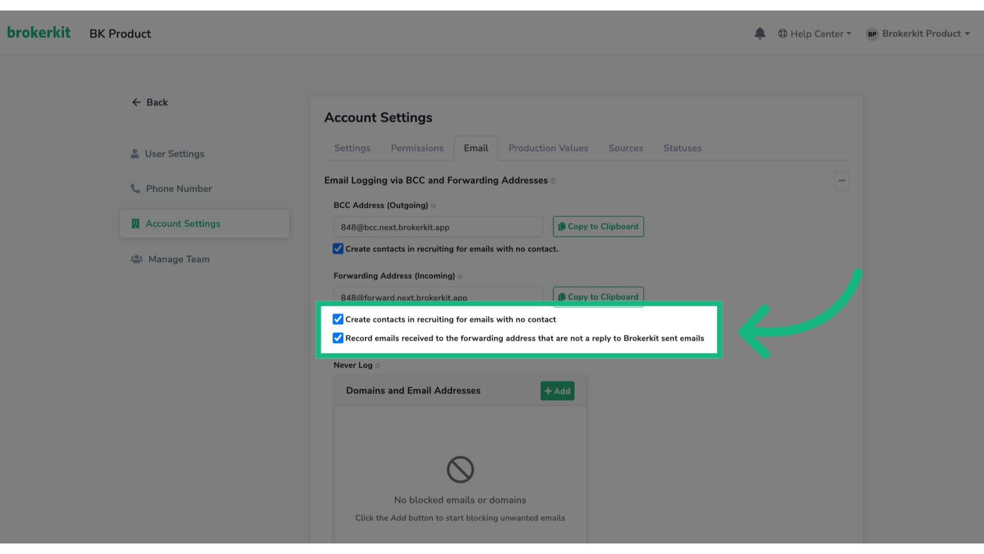 Ensure both checkboxes are selected