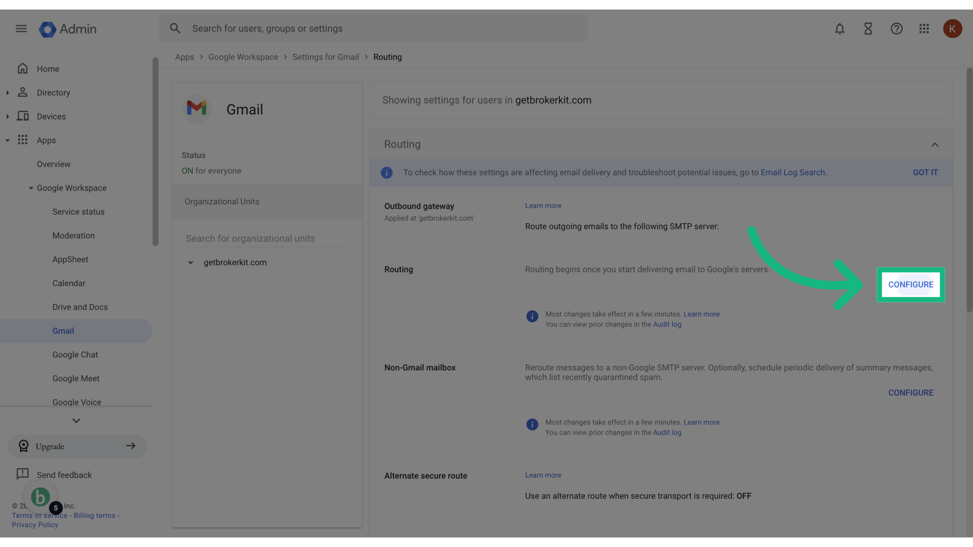 Click 'Configure'