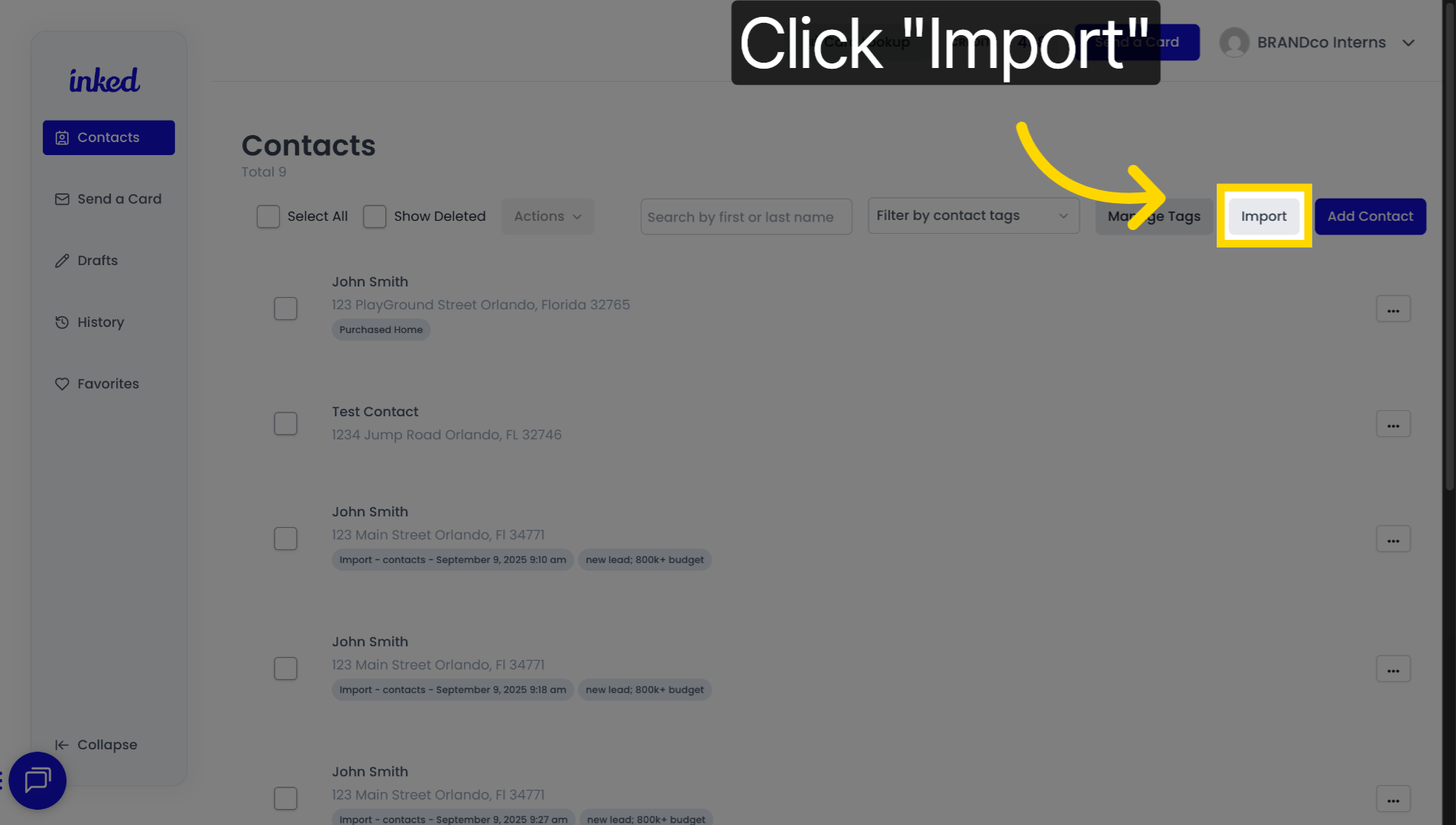 Click 'Import'