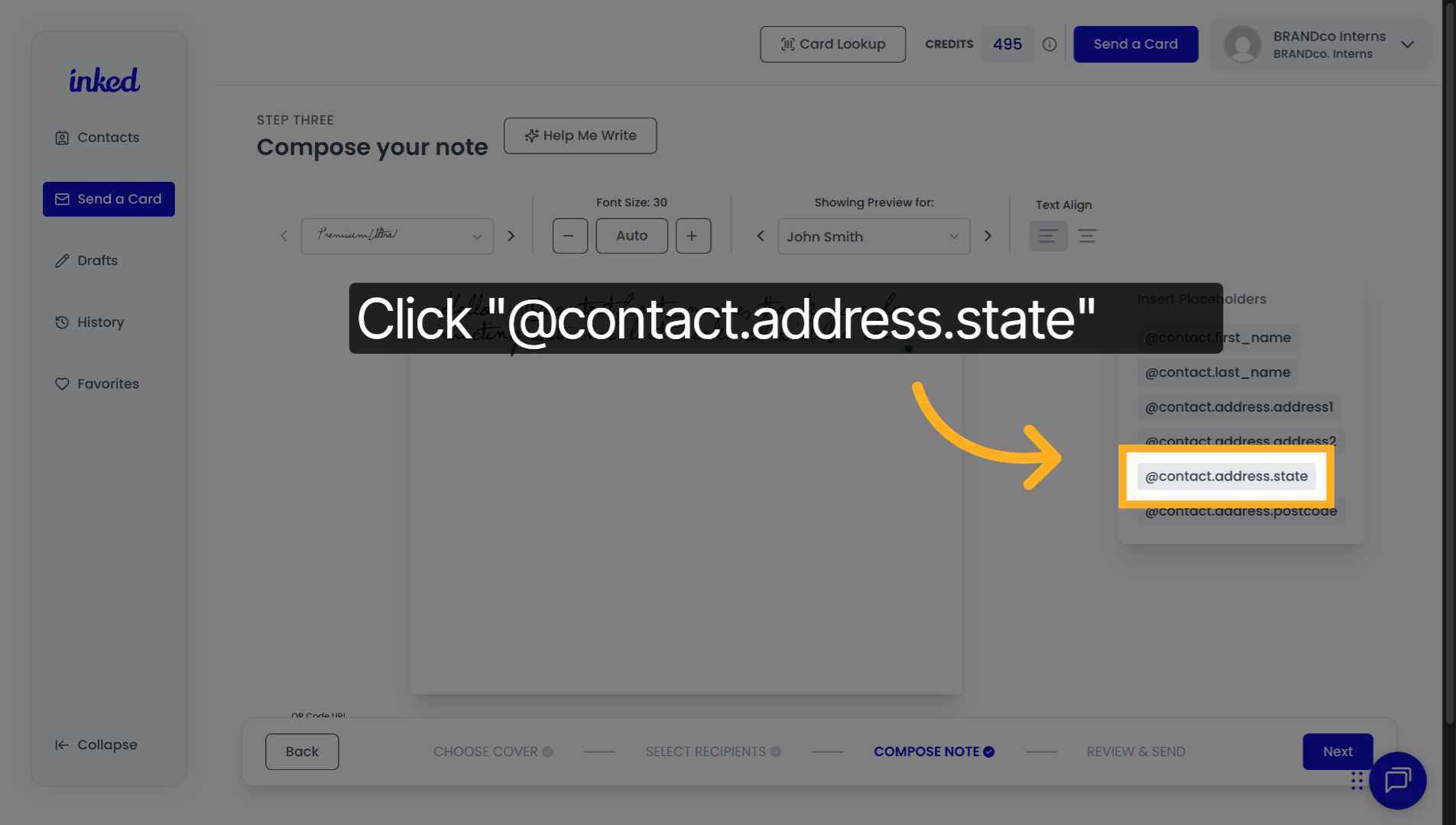 Use @contact.address.state