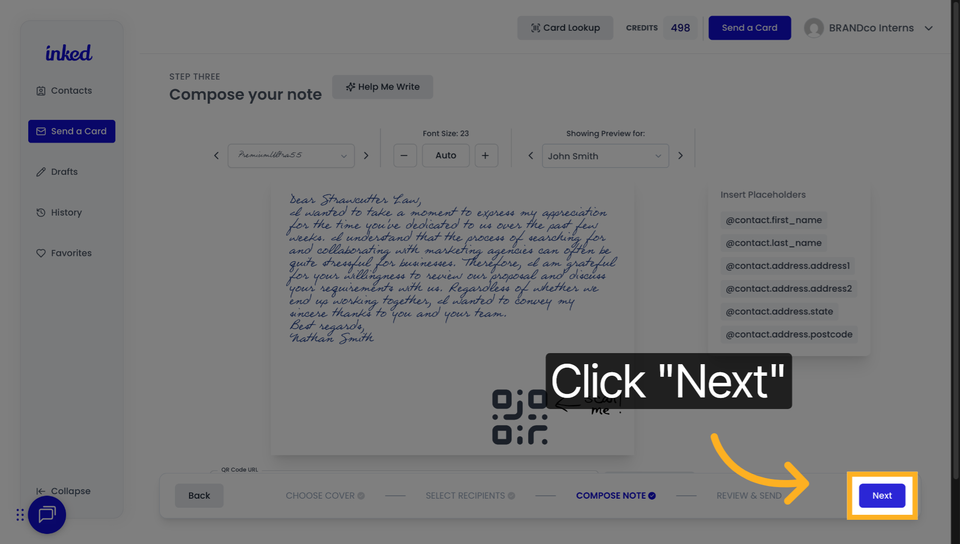 Click Next to continue