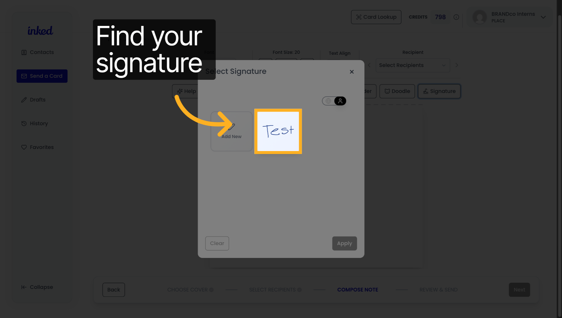 Open Signature Selection