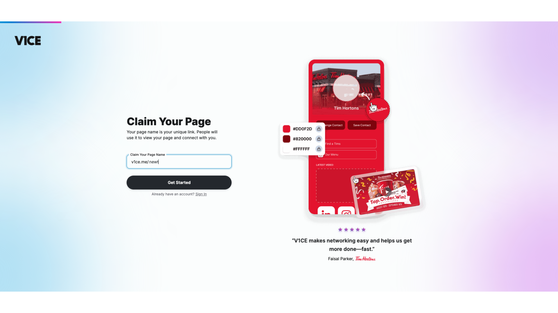 Creating Your Account- Claim Your Page