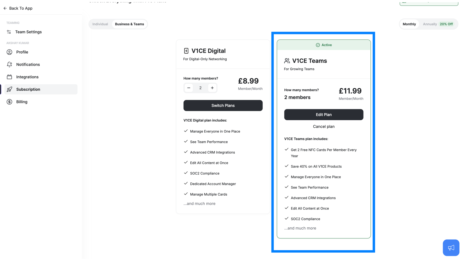 Subscription Management