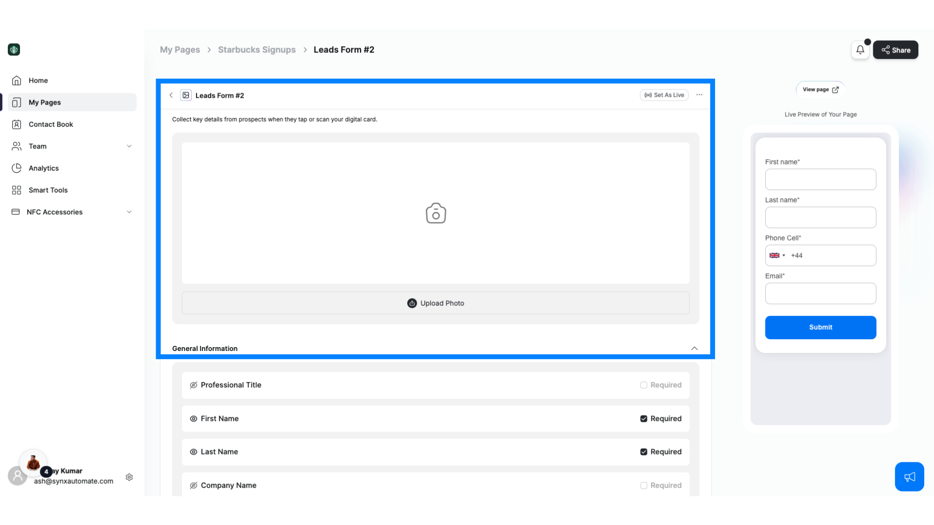 Customize Your Leads Form