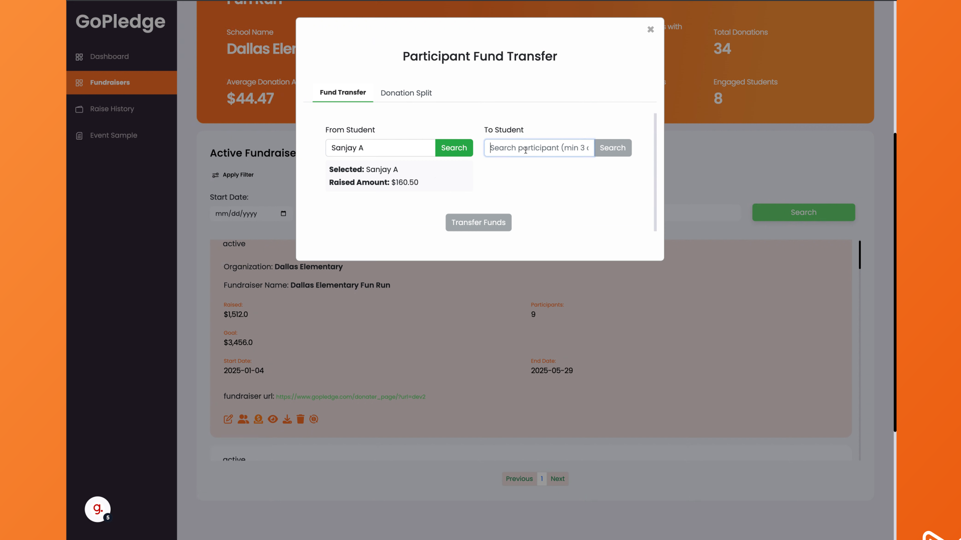 Input recipient's name