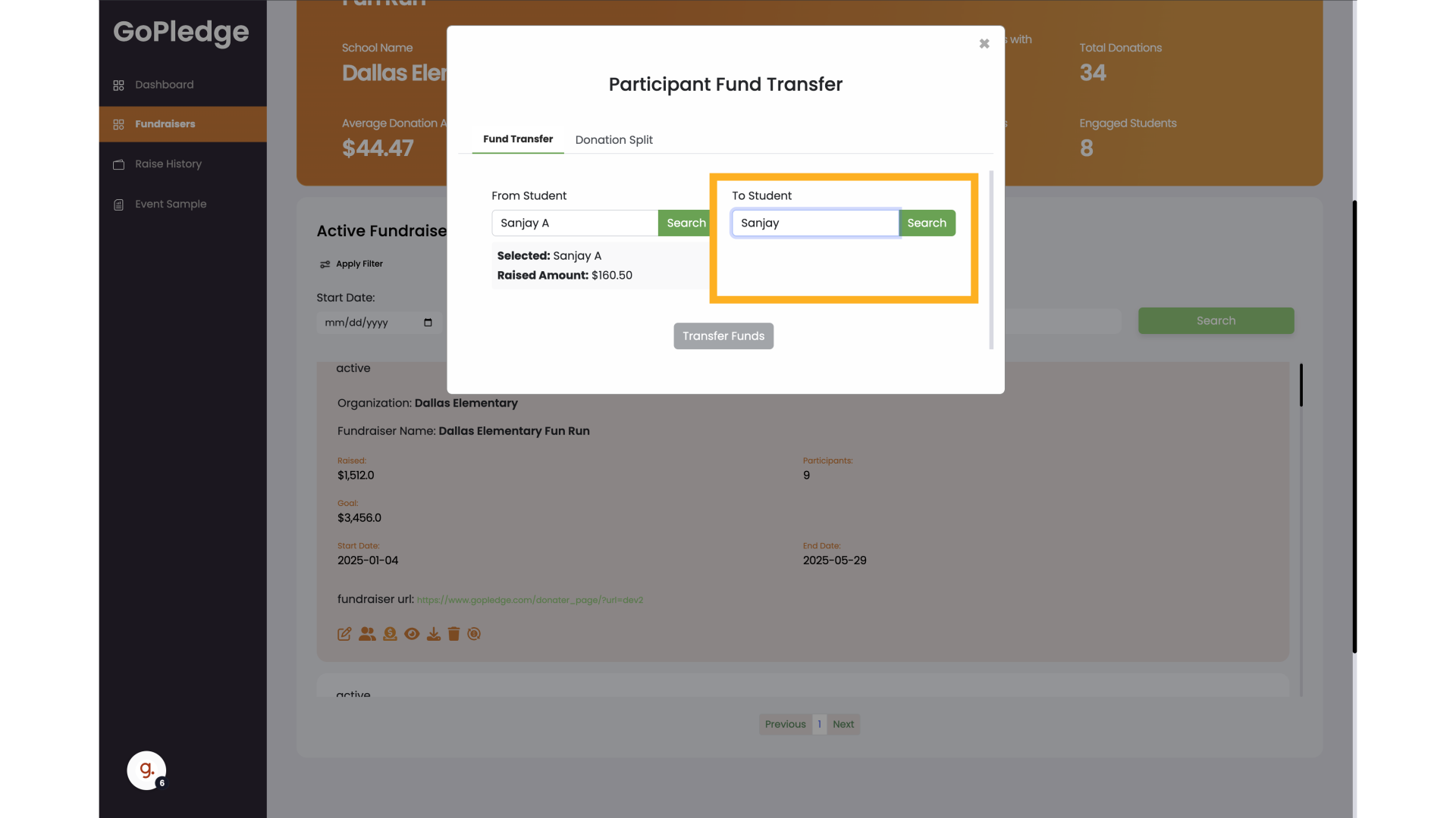 Input recipient's name