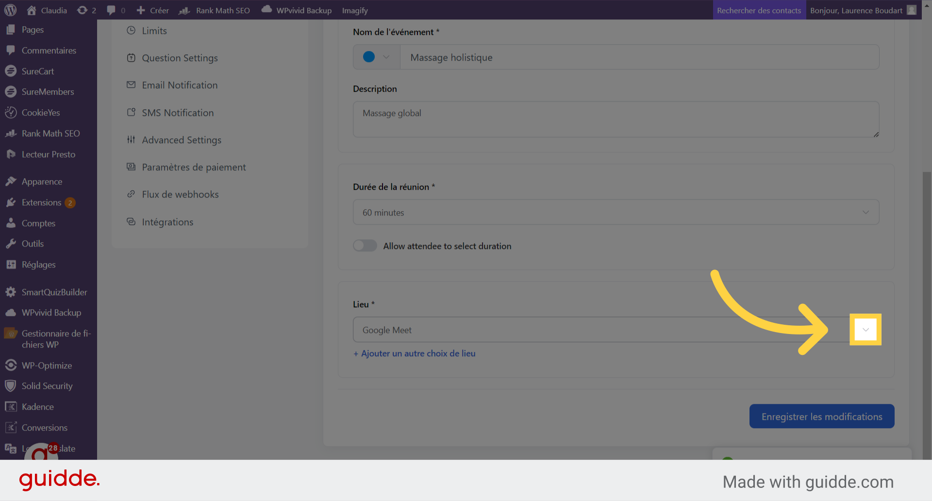 Pour une réunion Google meet ou ZOOM