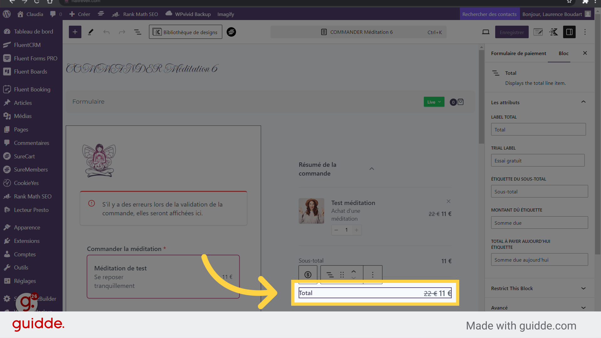 Click 'Total'