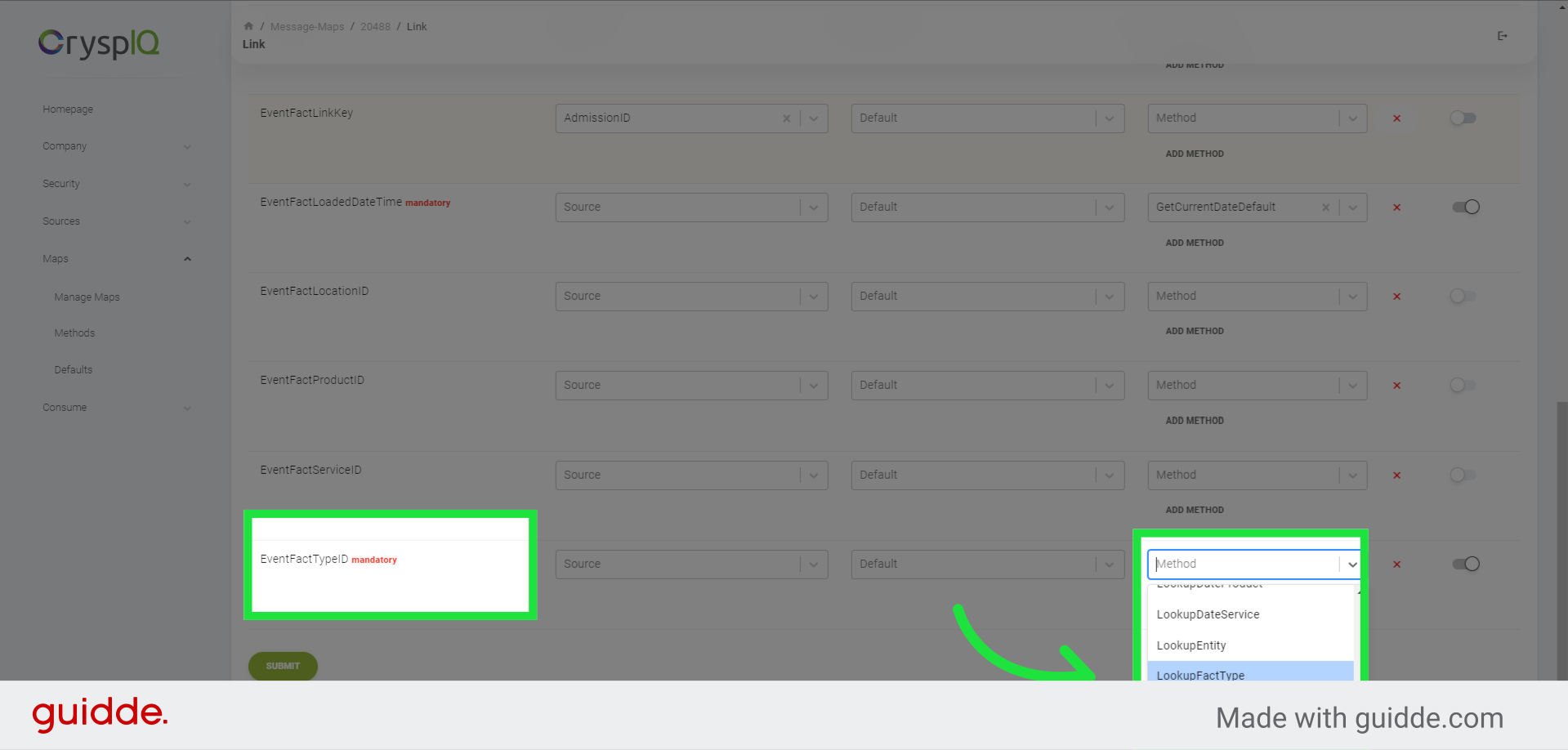 Map the Identity of the Message Map