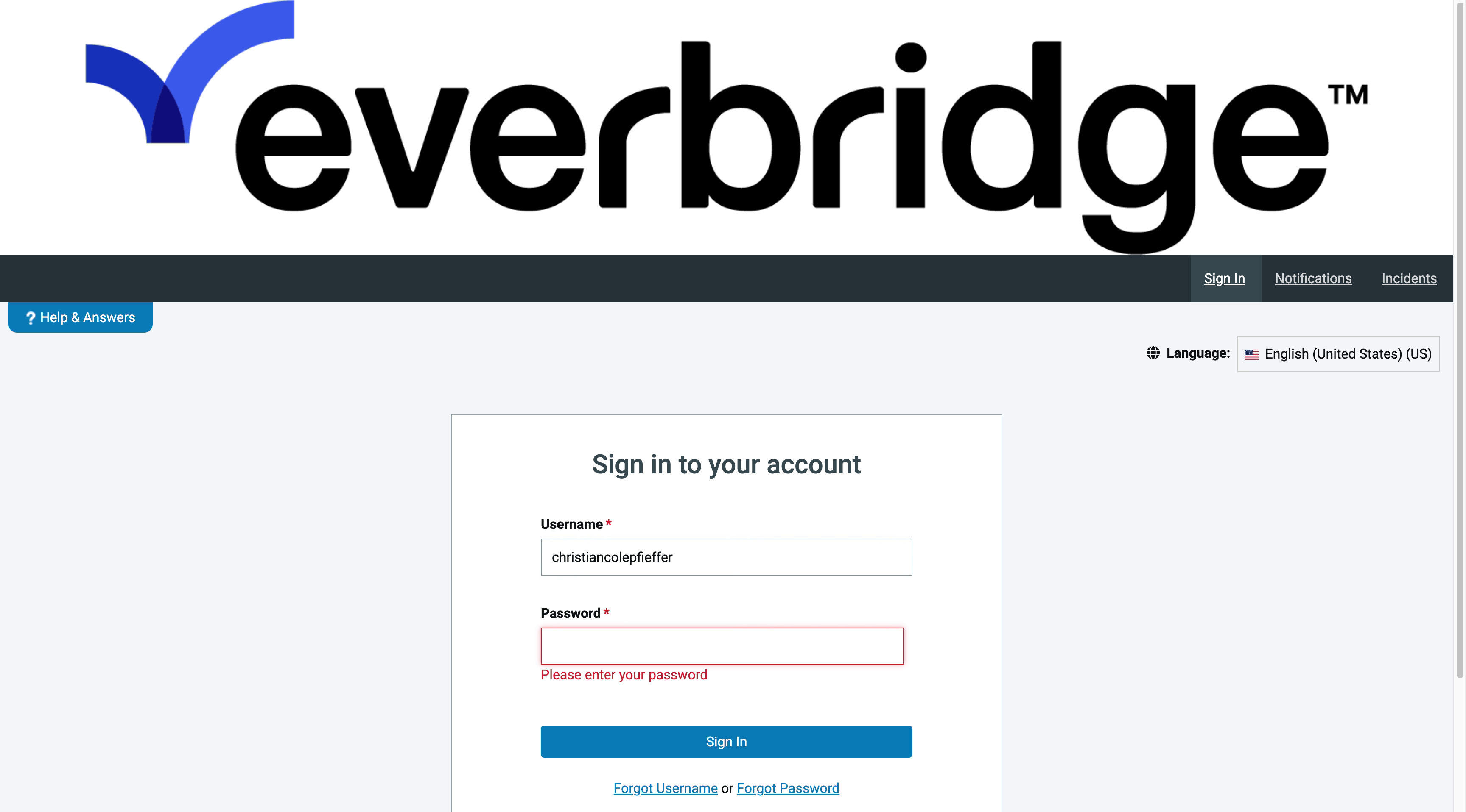 Sign in to your account