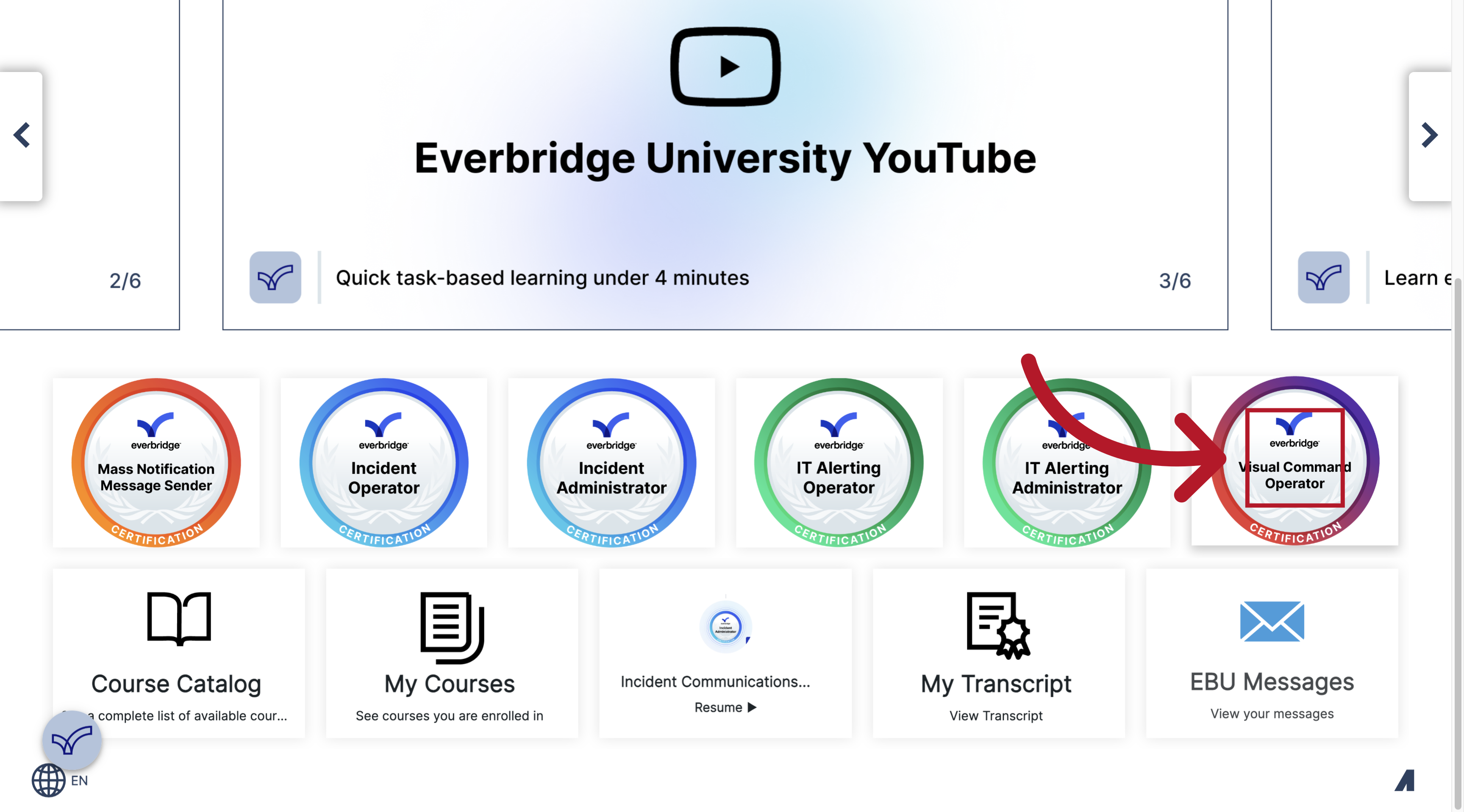 Access the applicable Certification Path