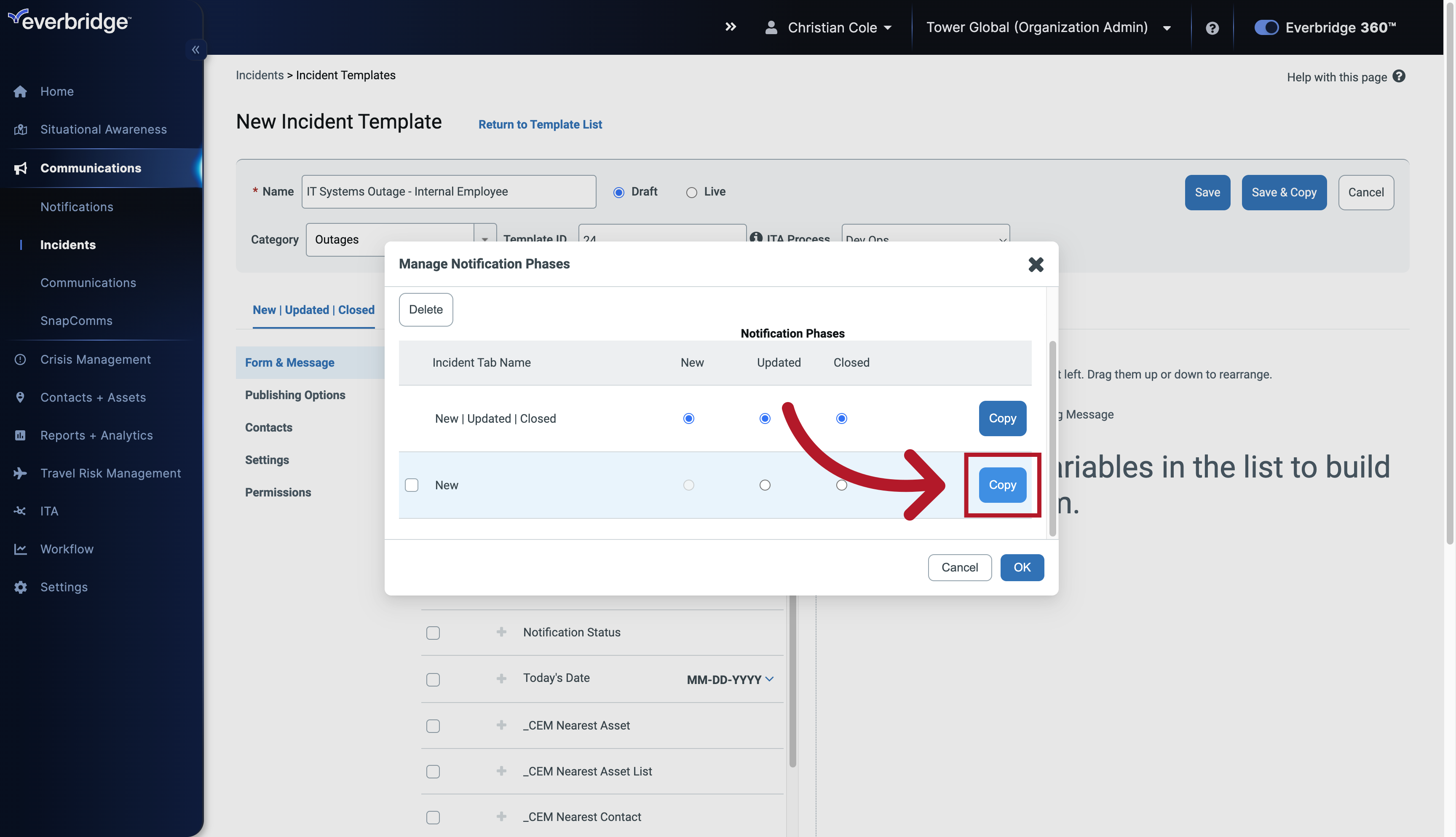 Manage Notification Phases