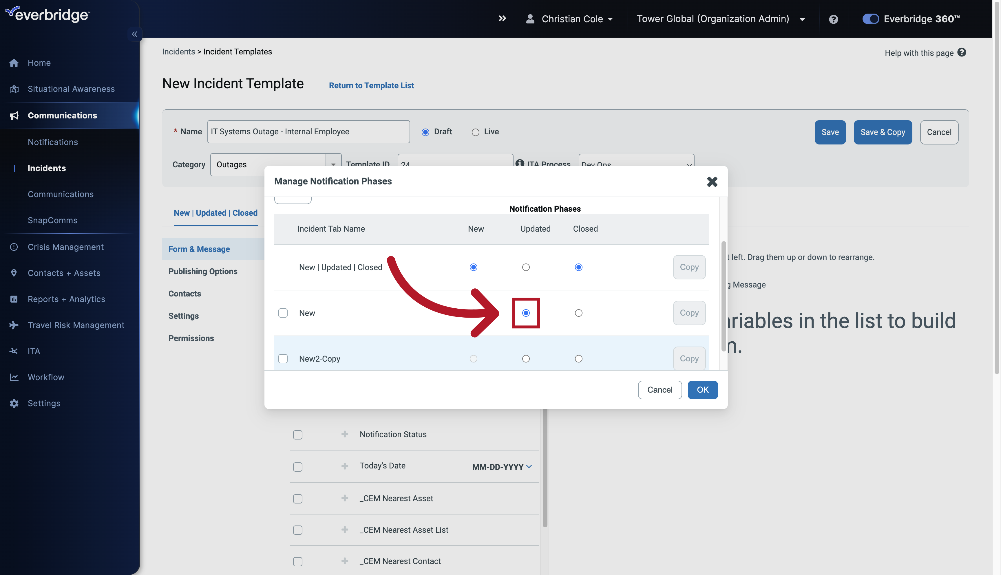 Manage Notification Phases