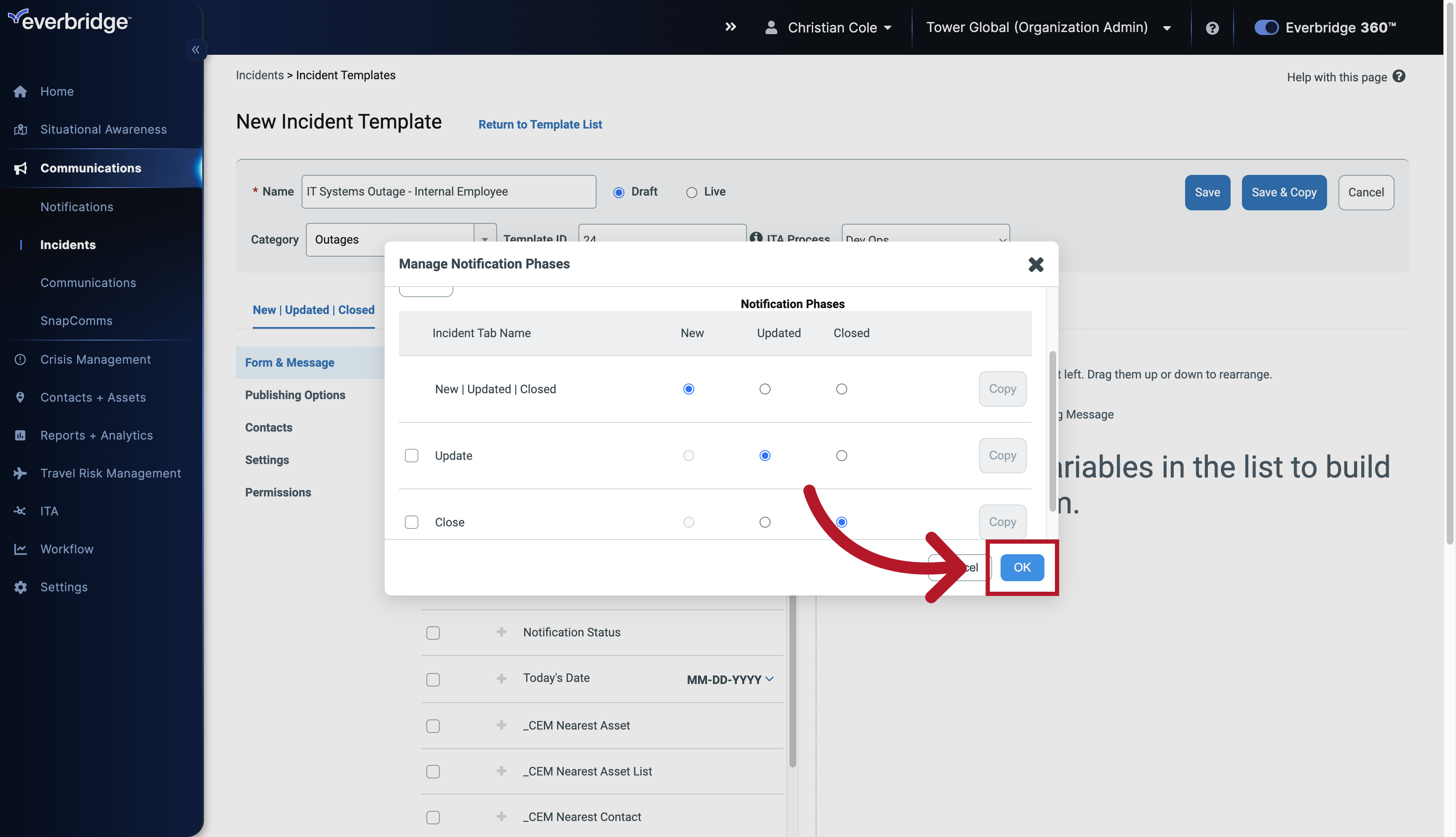 Save Notification Phases