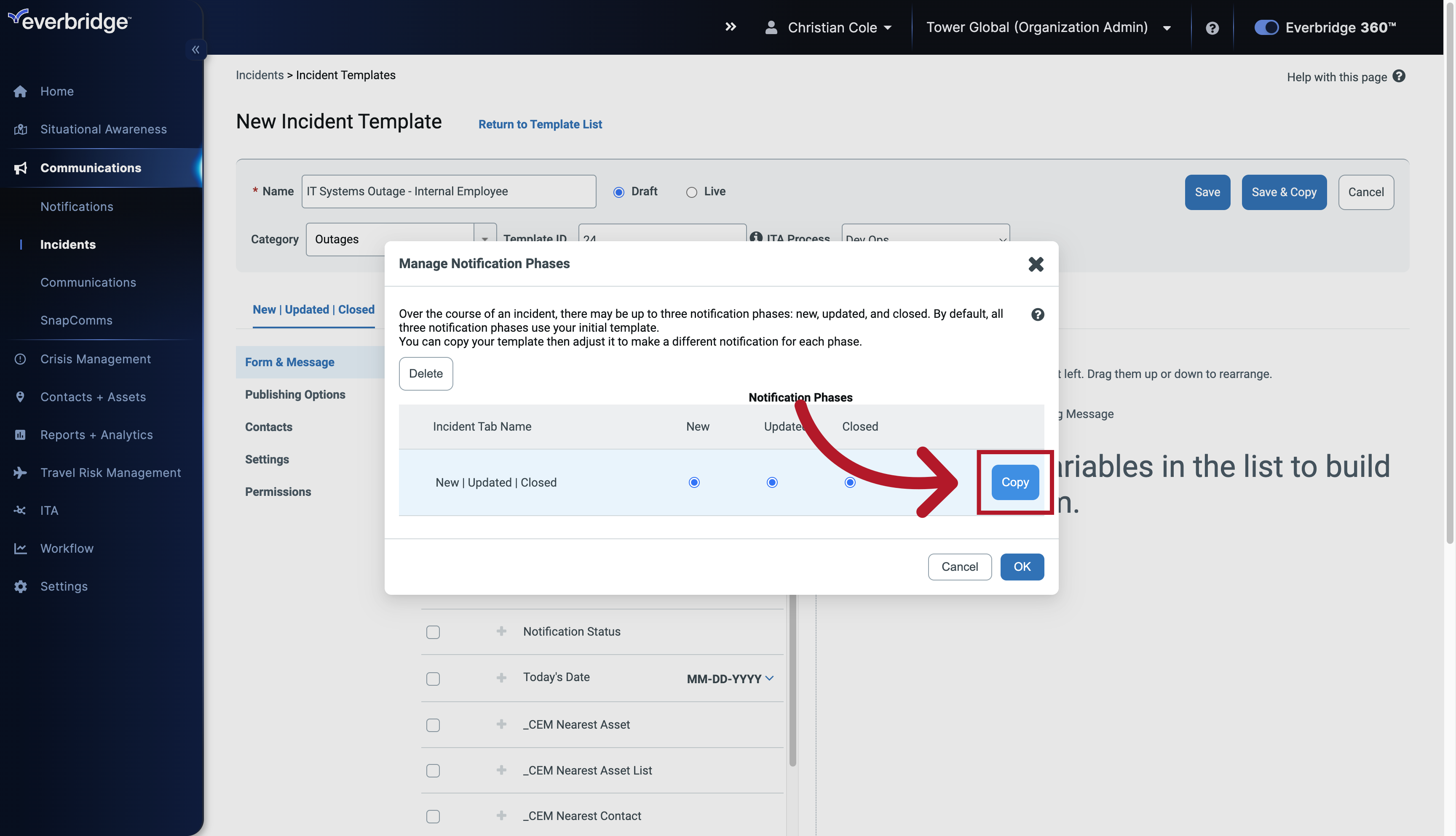 Manage Notification Phases