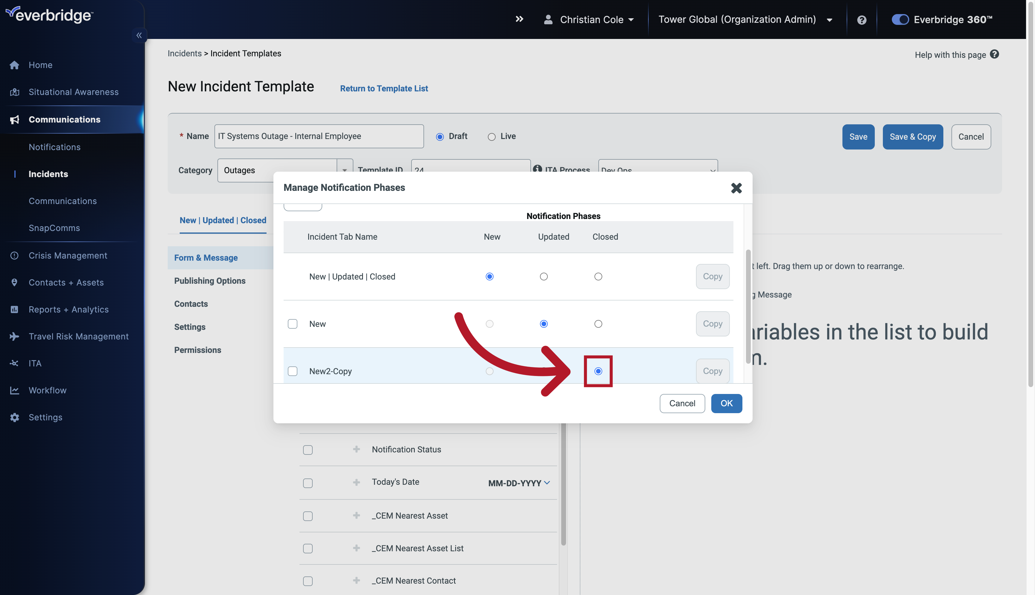 Manage Notification Phases