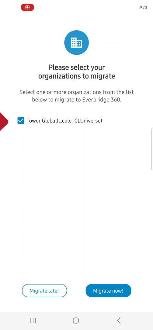 Confirming Organization And Migration