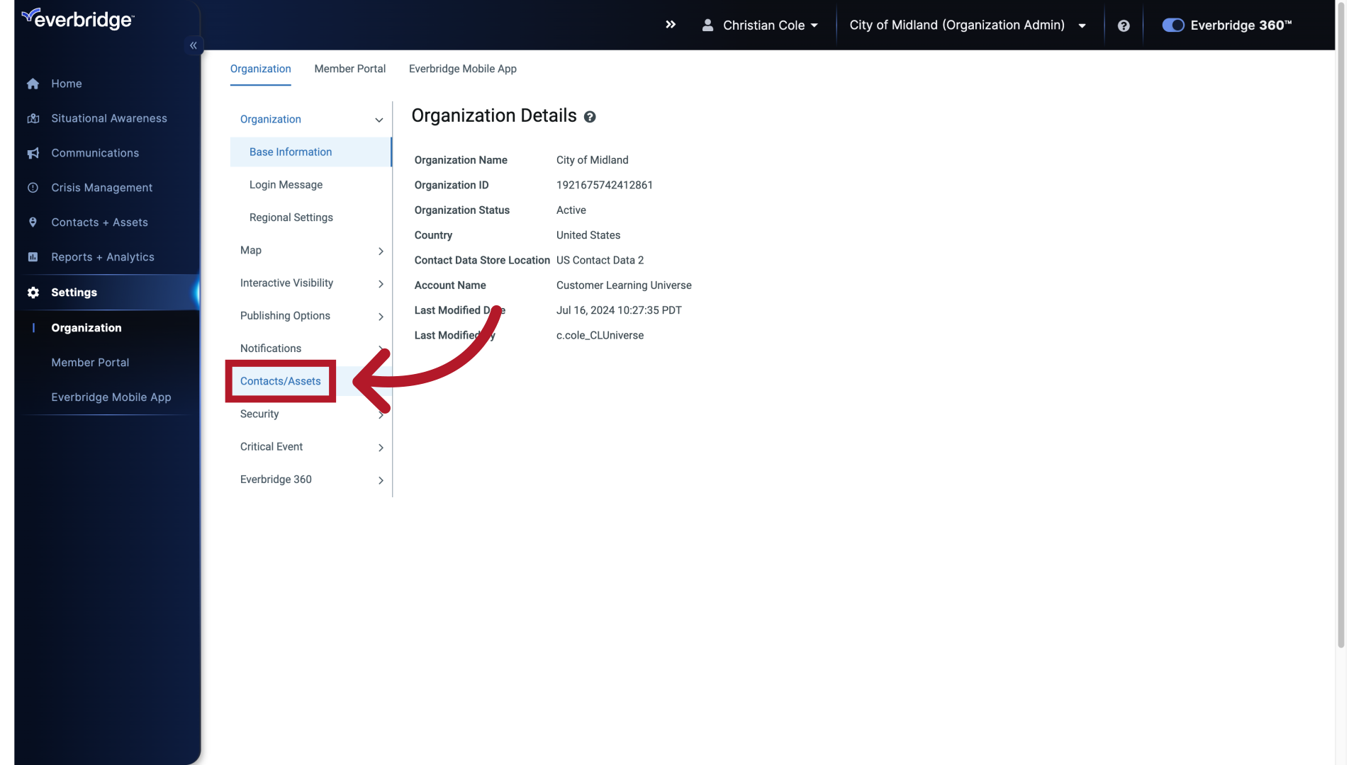 Organization Settings