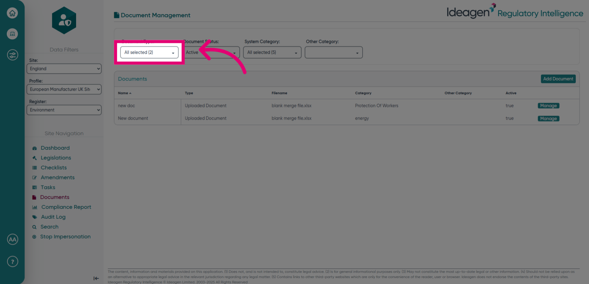 Click 'All selected (2)'