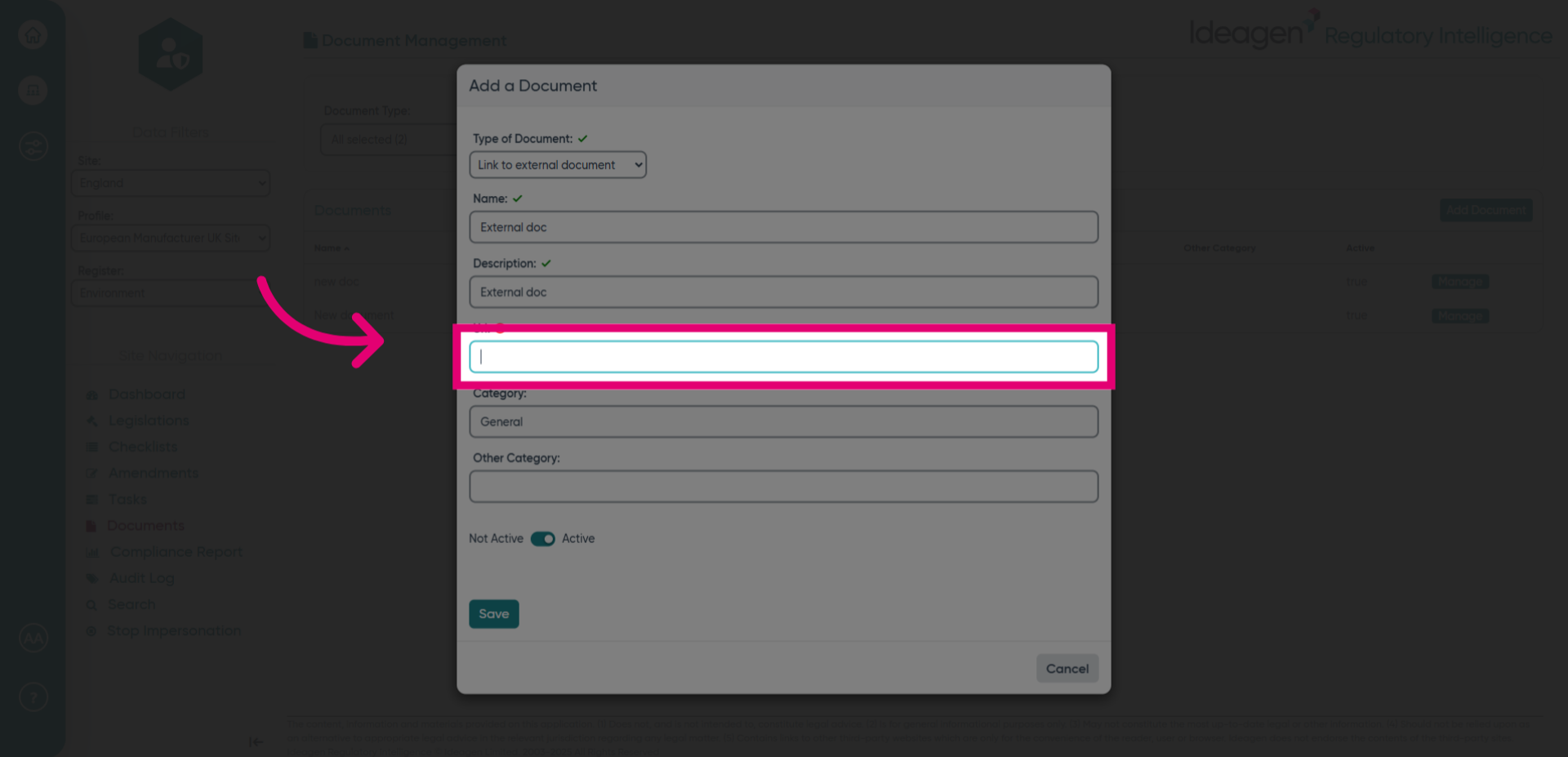 Click 'Url:'
