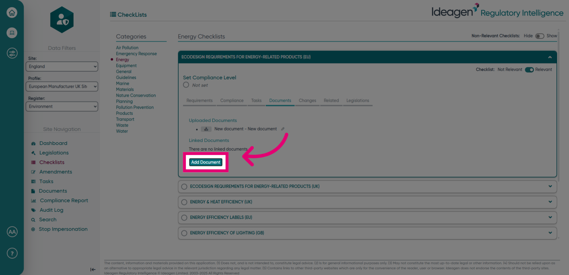 Click 'Add Document'