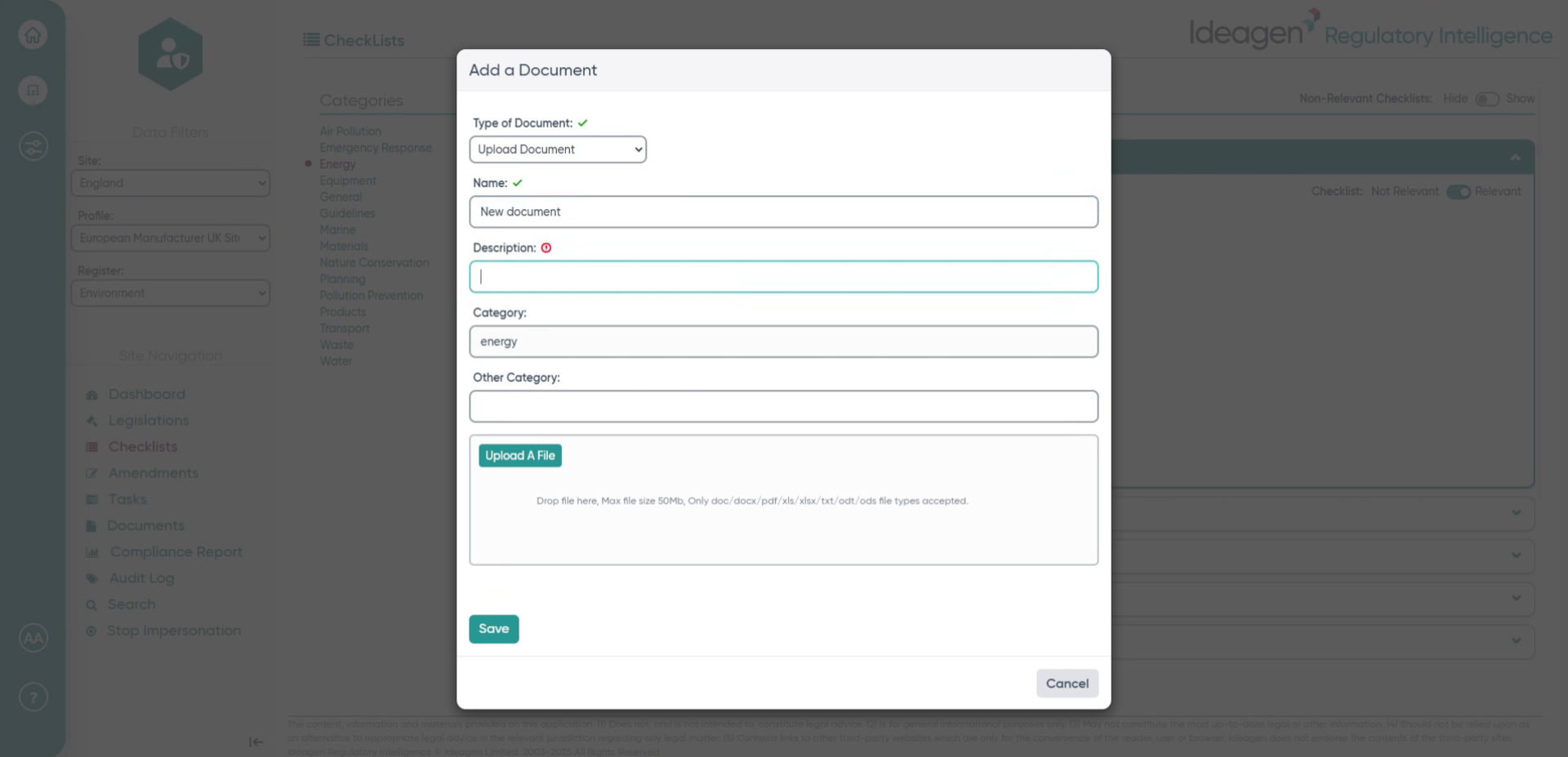Fill 'New document'