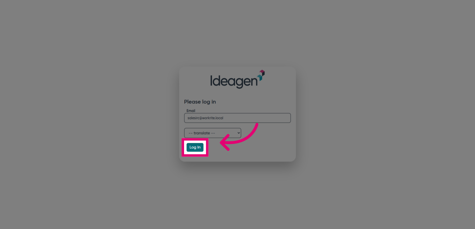 Click 'Log In'