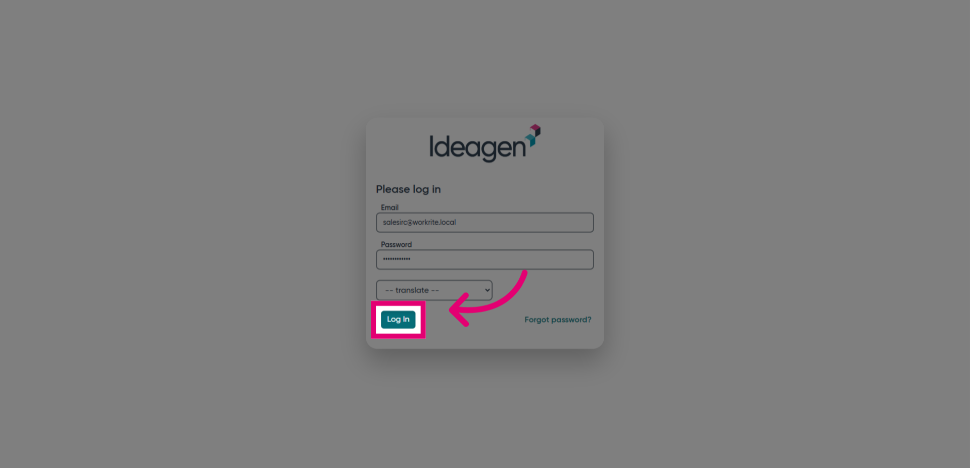 Click 'Log In'
