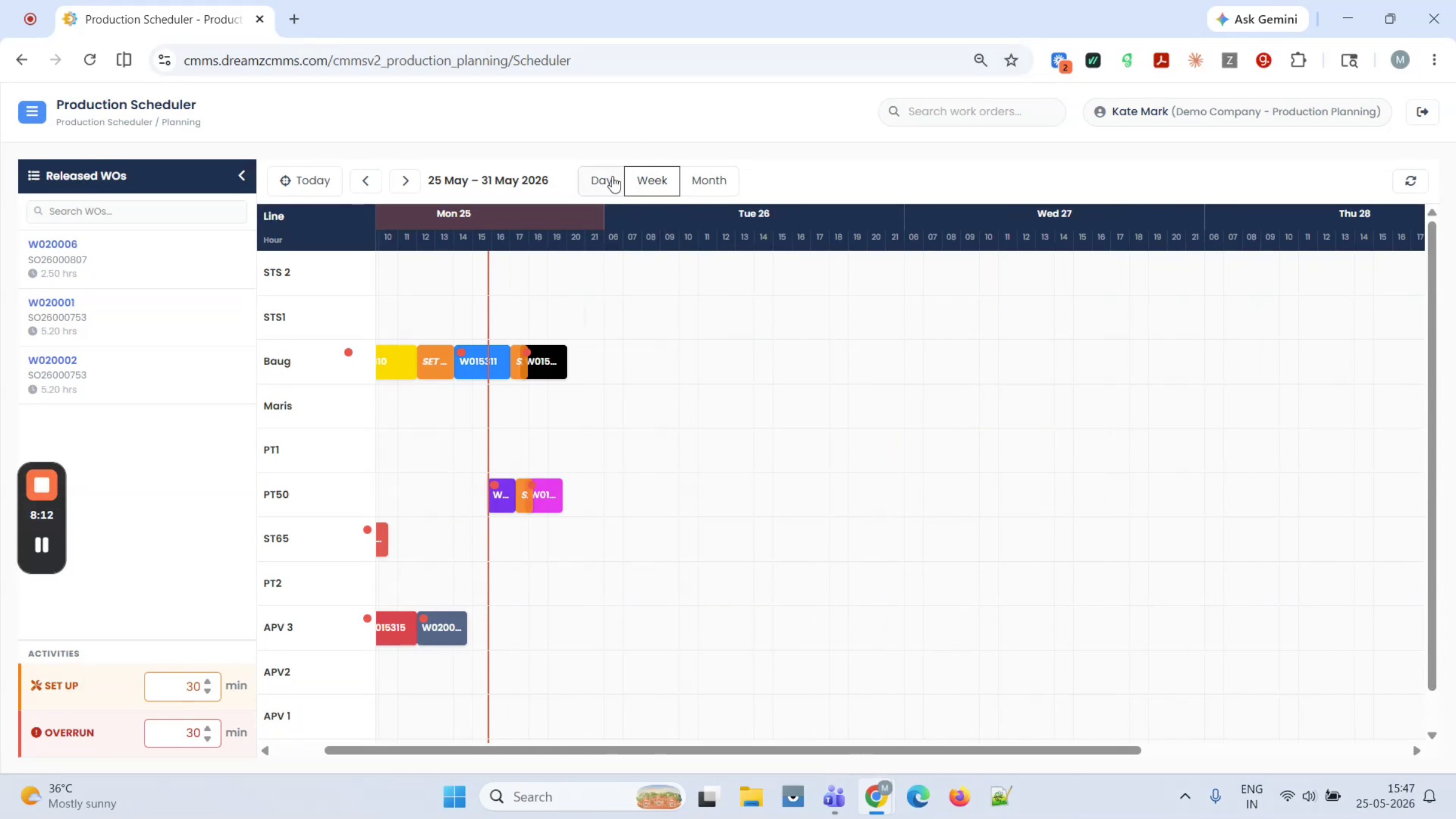 Day View And Shift Details