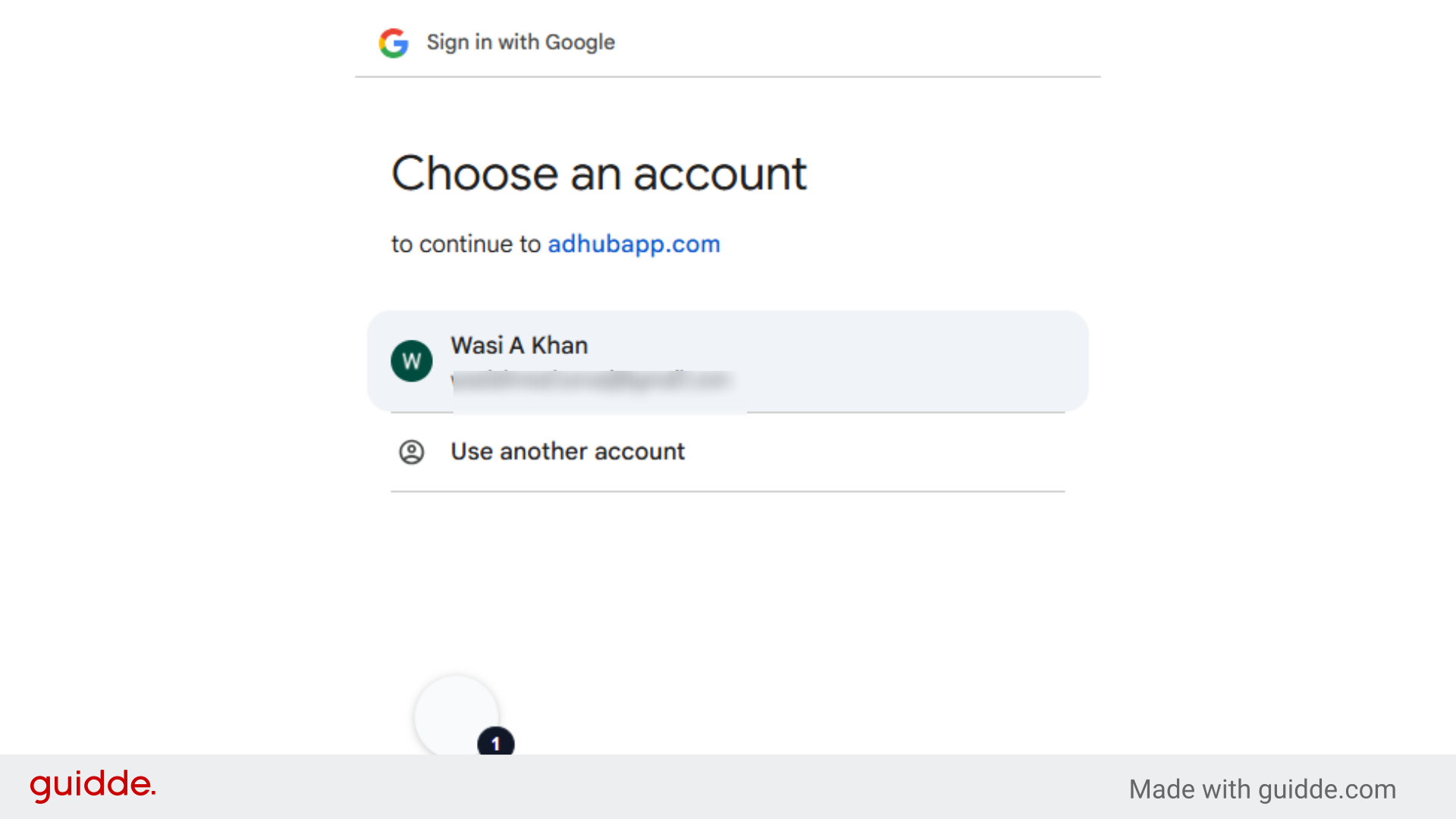 Switch to 'accounts.google.com'