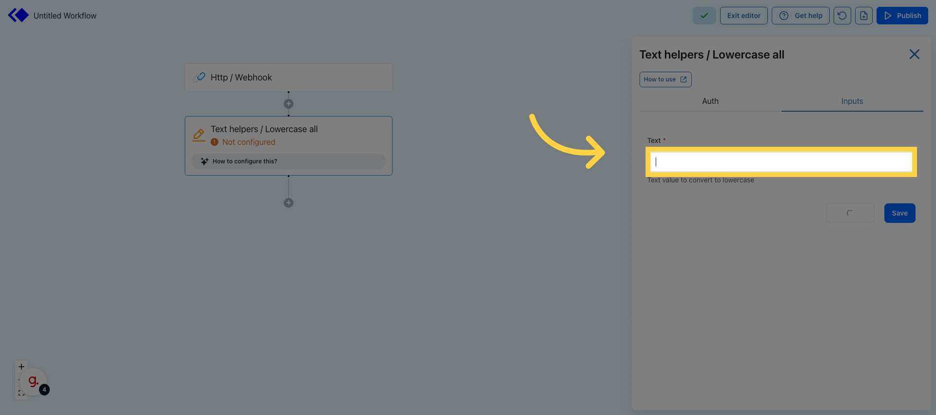 Input any text to lowercase