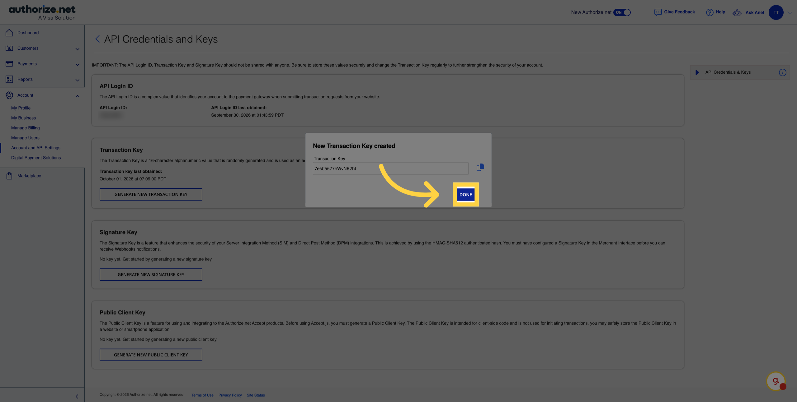 Complete API Credential Setup
