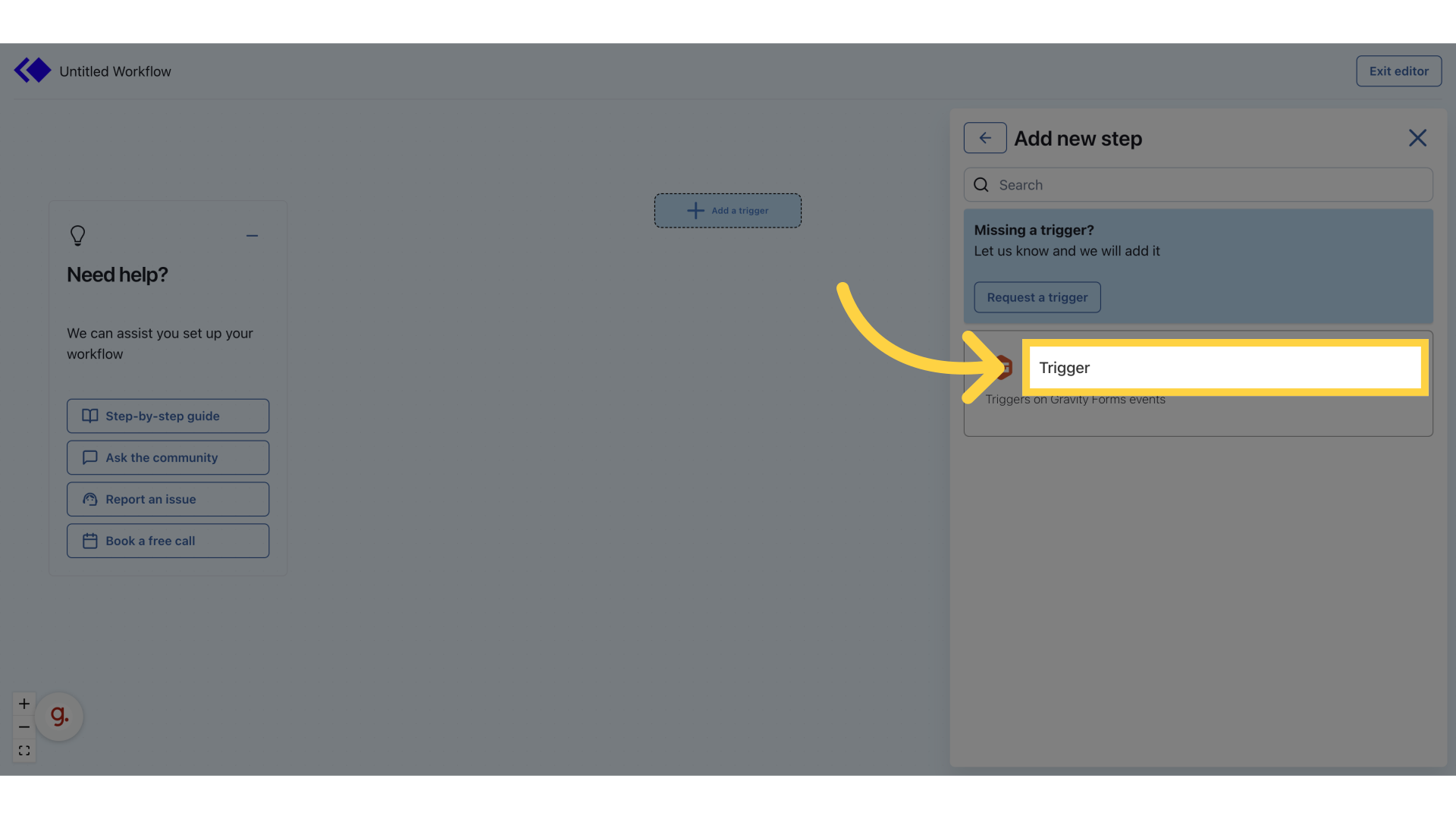Click 'Trigger'