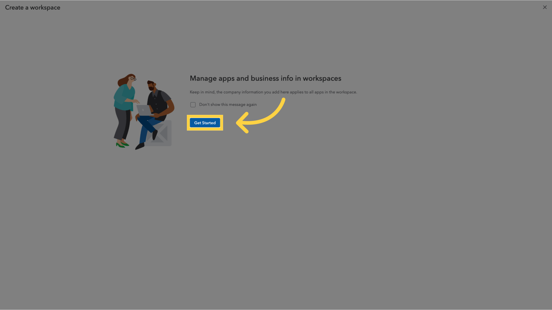 Click 'Get Started'