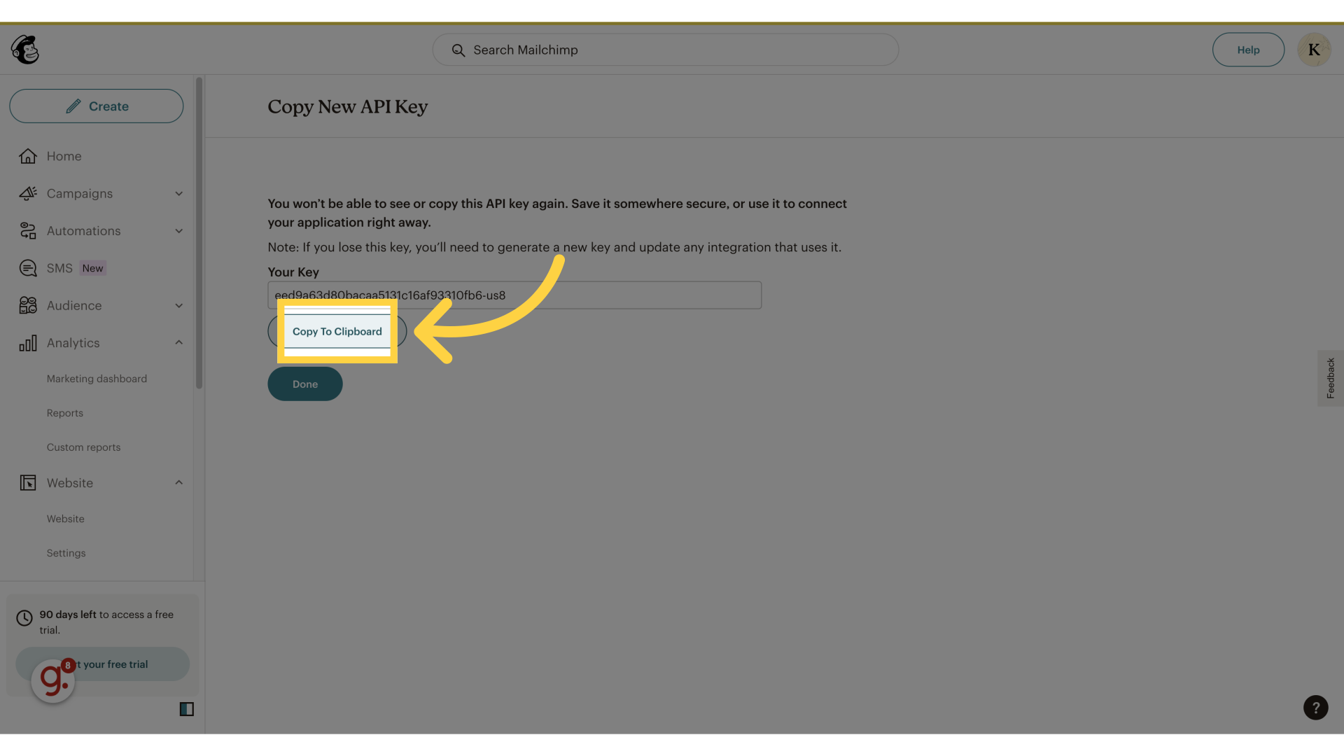 Click 'Copy To Clipboard'
