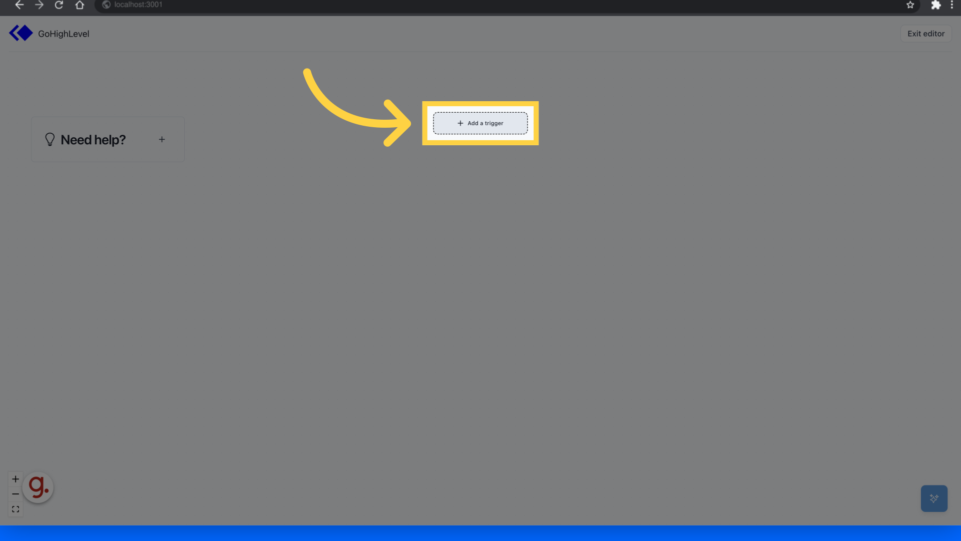 Click 'Add a trigger'