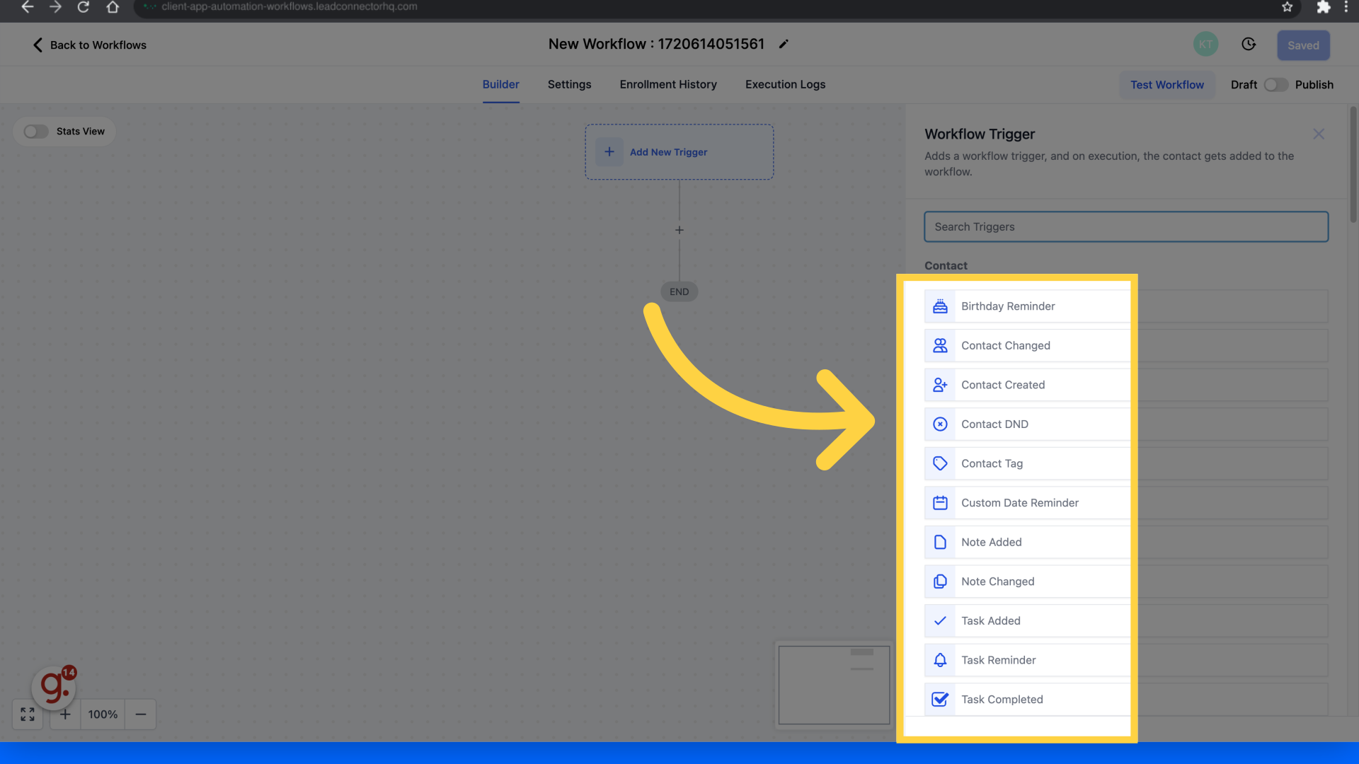 Click an option