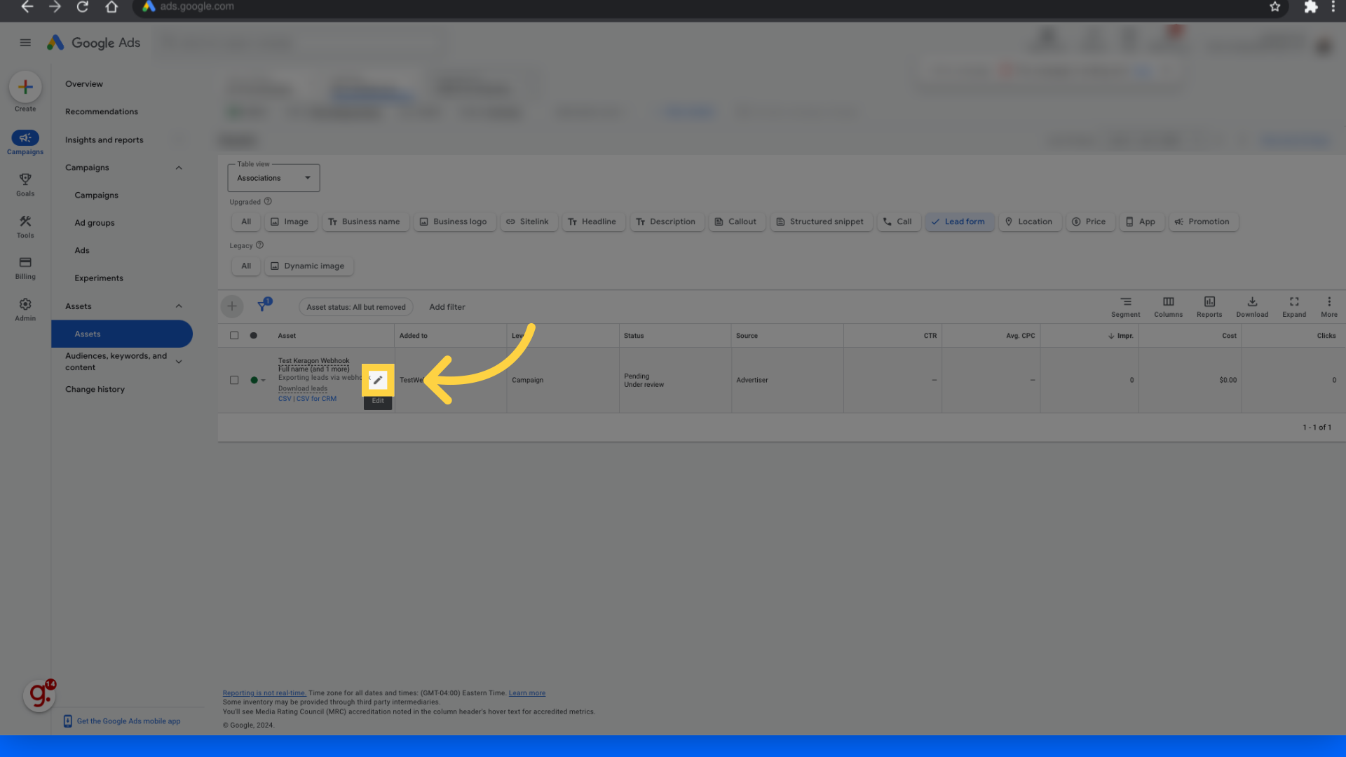 Click to edit your asset