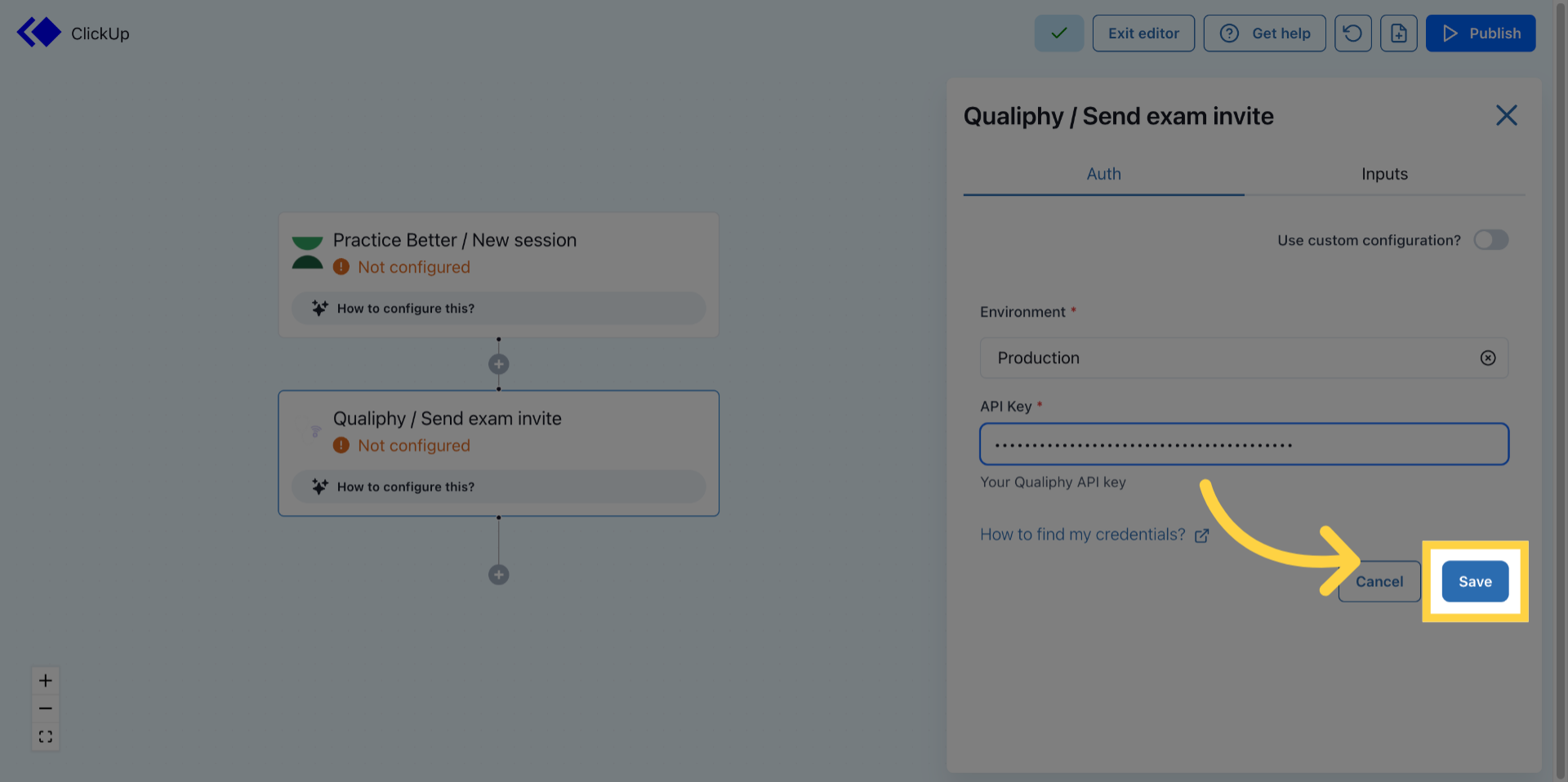 Save Connection Settings